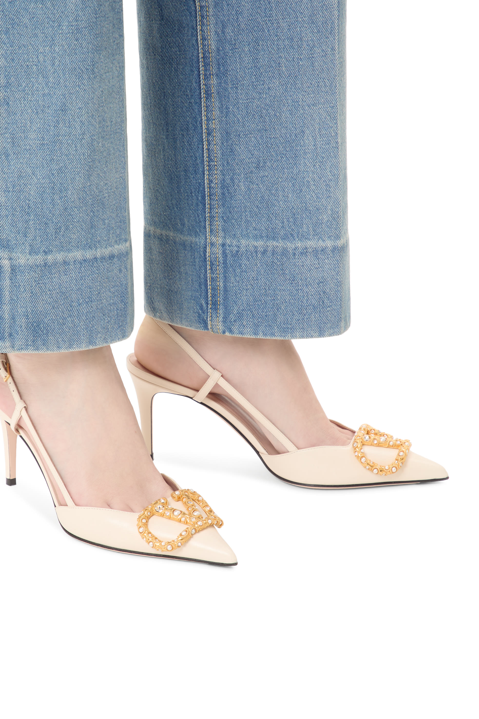 VLogo 80 Signature Slingback Pumps