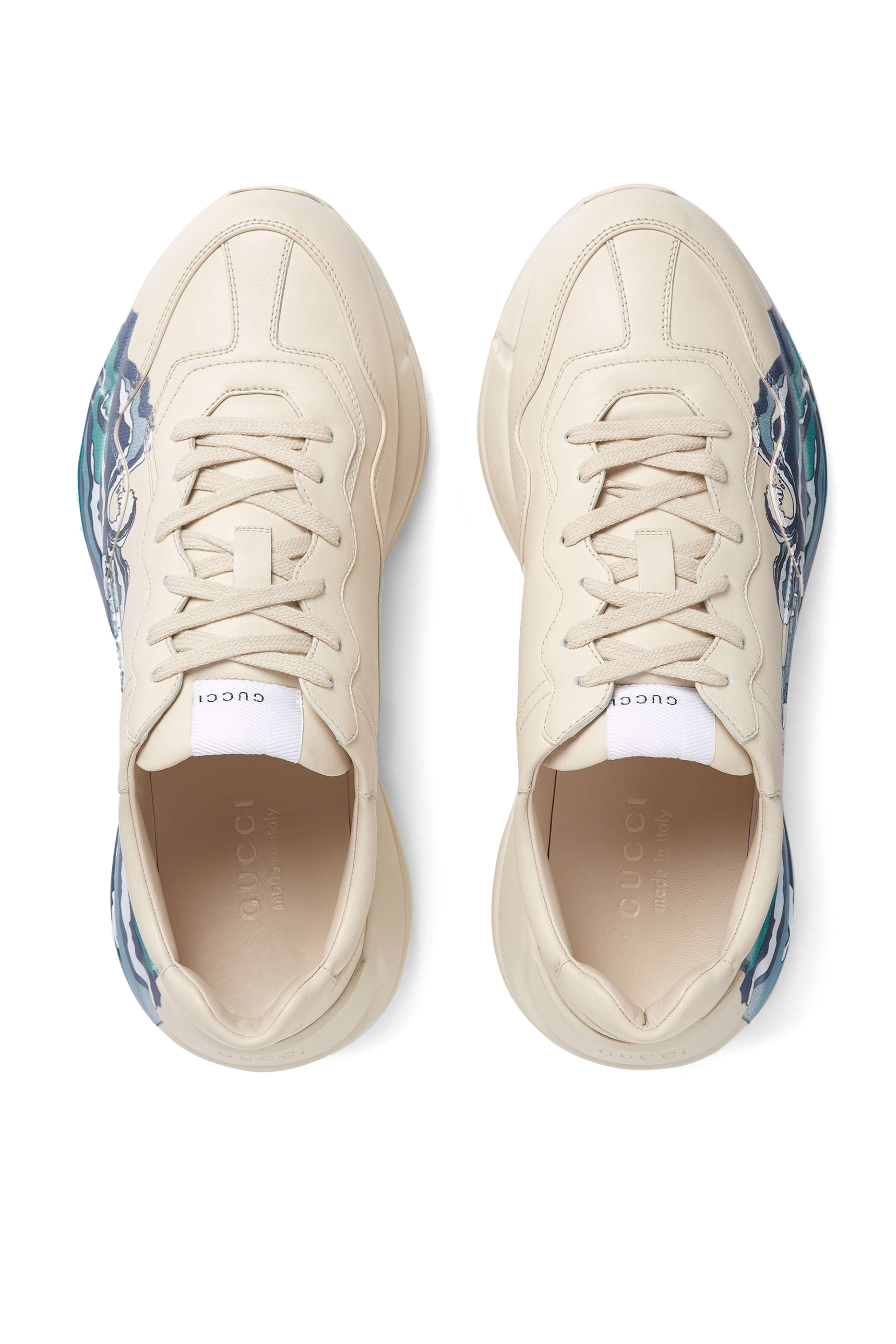 Rhyton Wave Print Sneakers