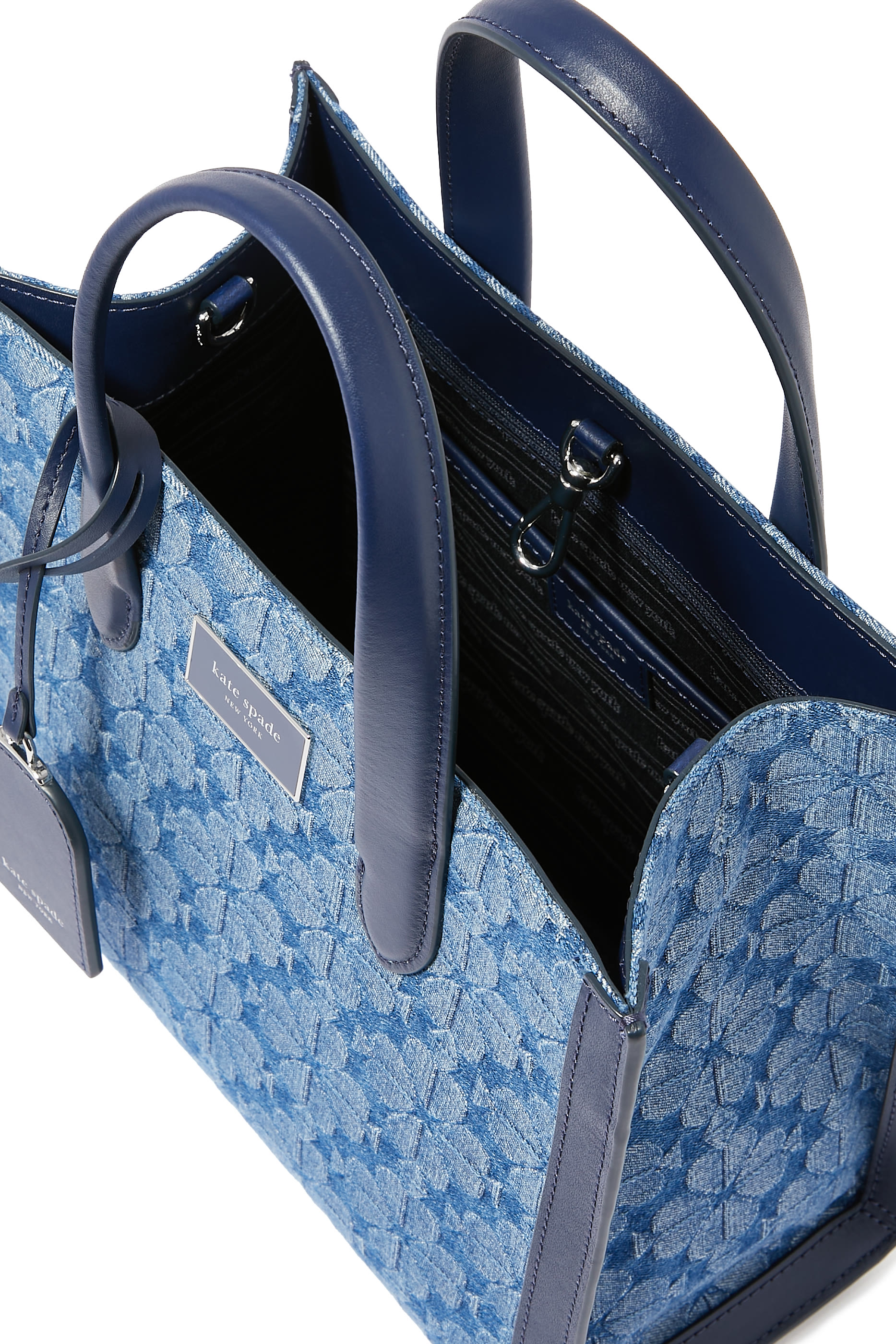 Spade Flower Denim Small Manhattan Tote Bag