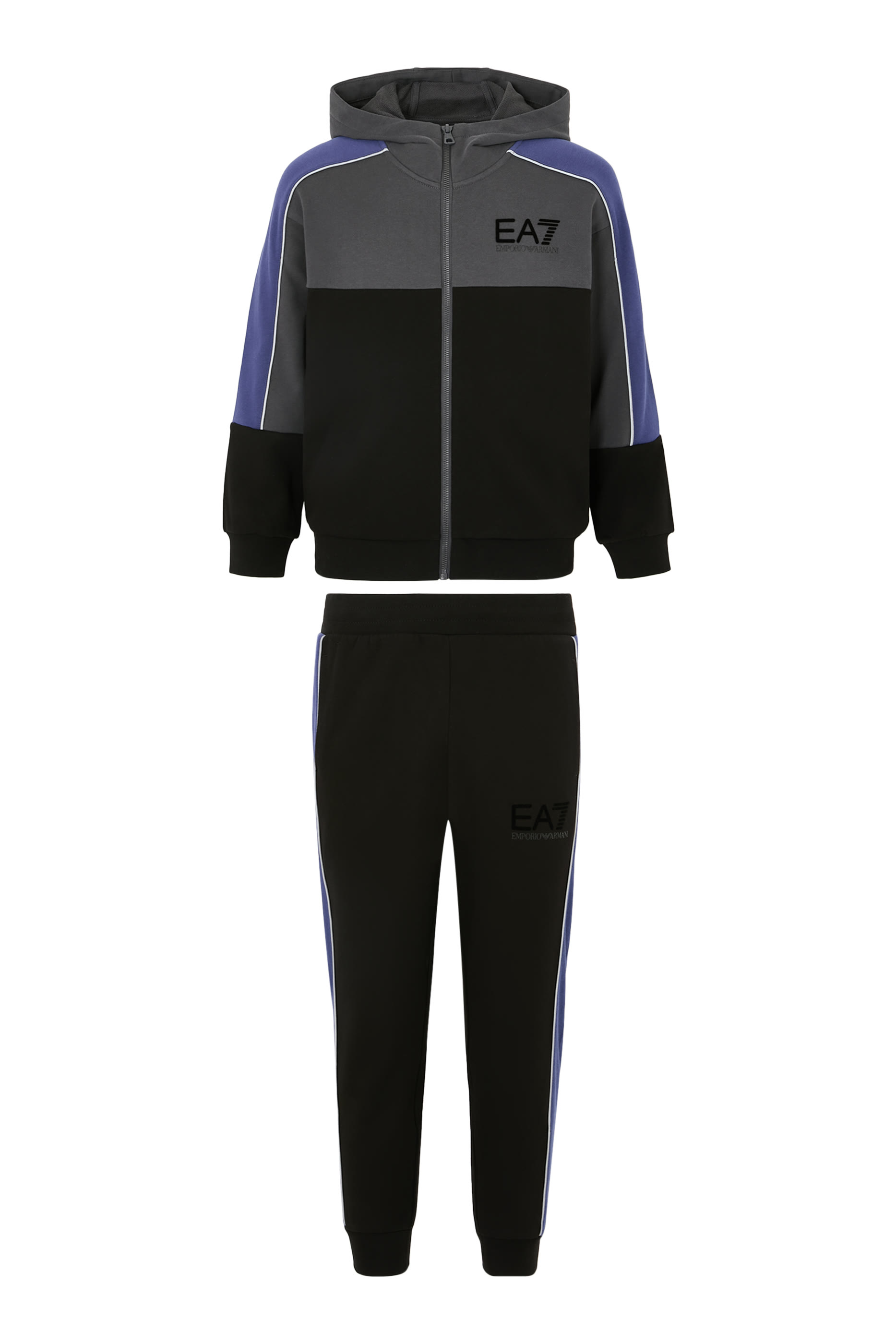 Kids EA7 Tracksuit Set Zip Hoodie + Cuff Bottoms
