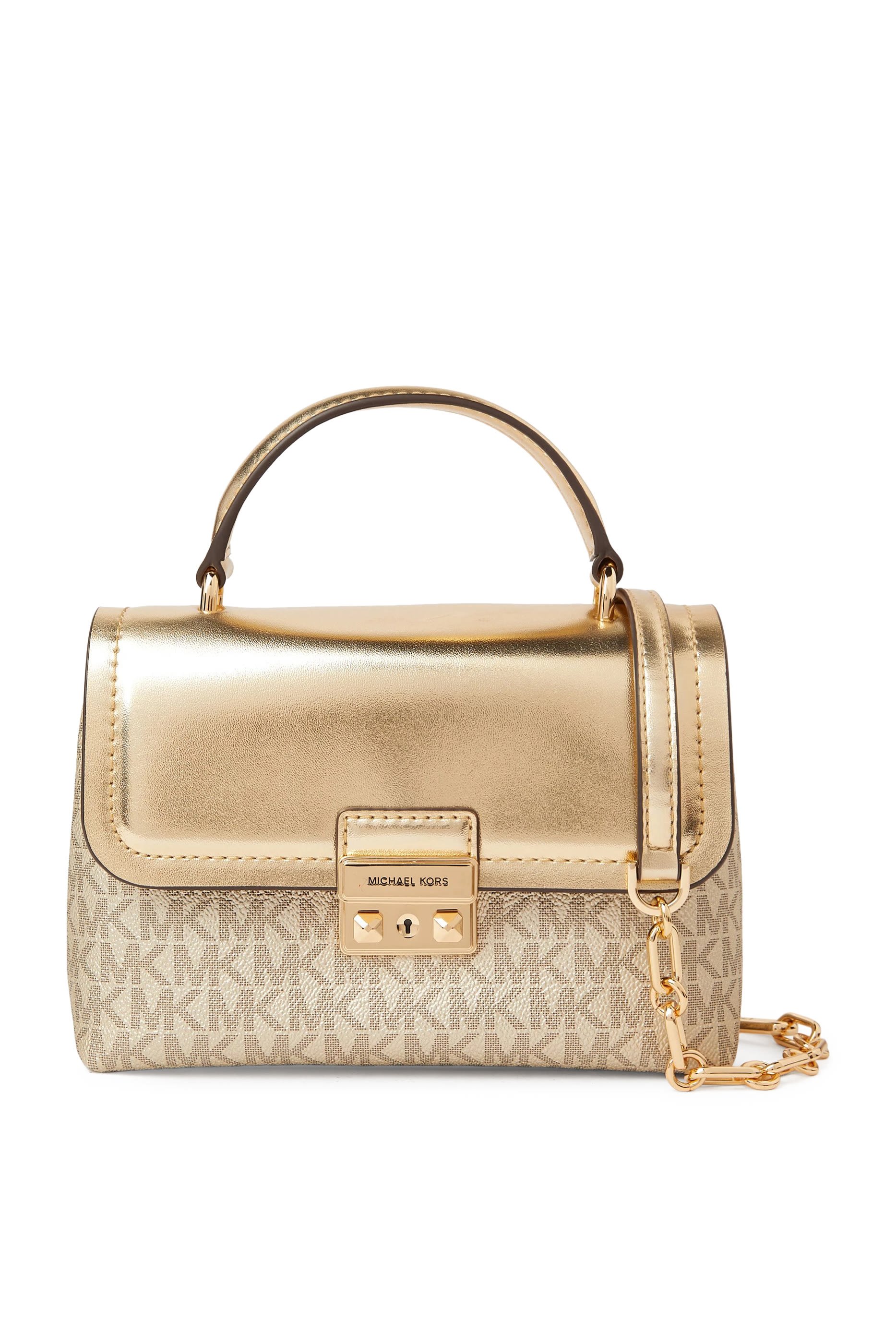 Tribeca Extra-Small Metallic Signature Logo Convertible Crossbody Bag