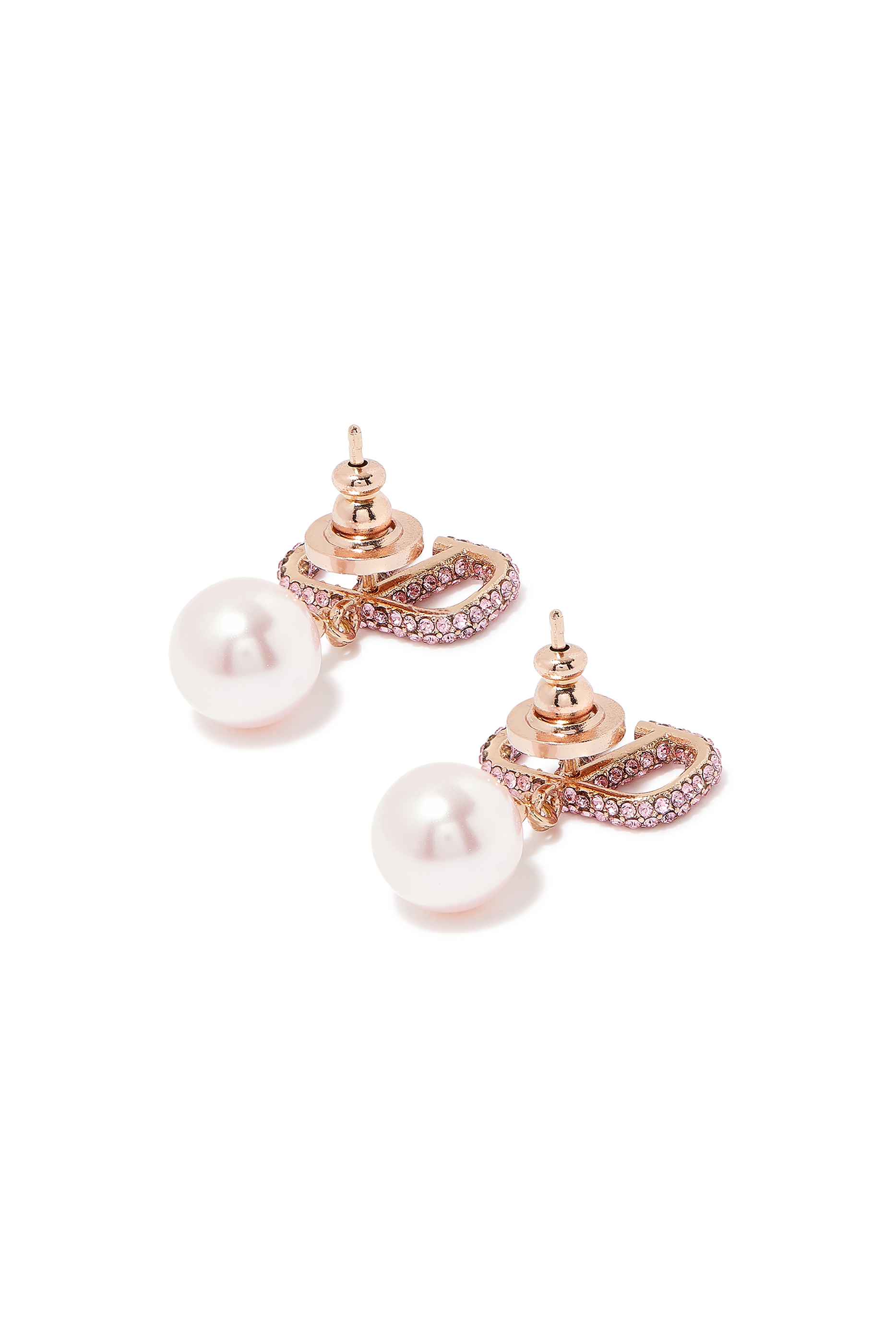 Valentino Garavani V Logo Middle East Exclusive Pearl Earrings