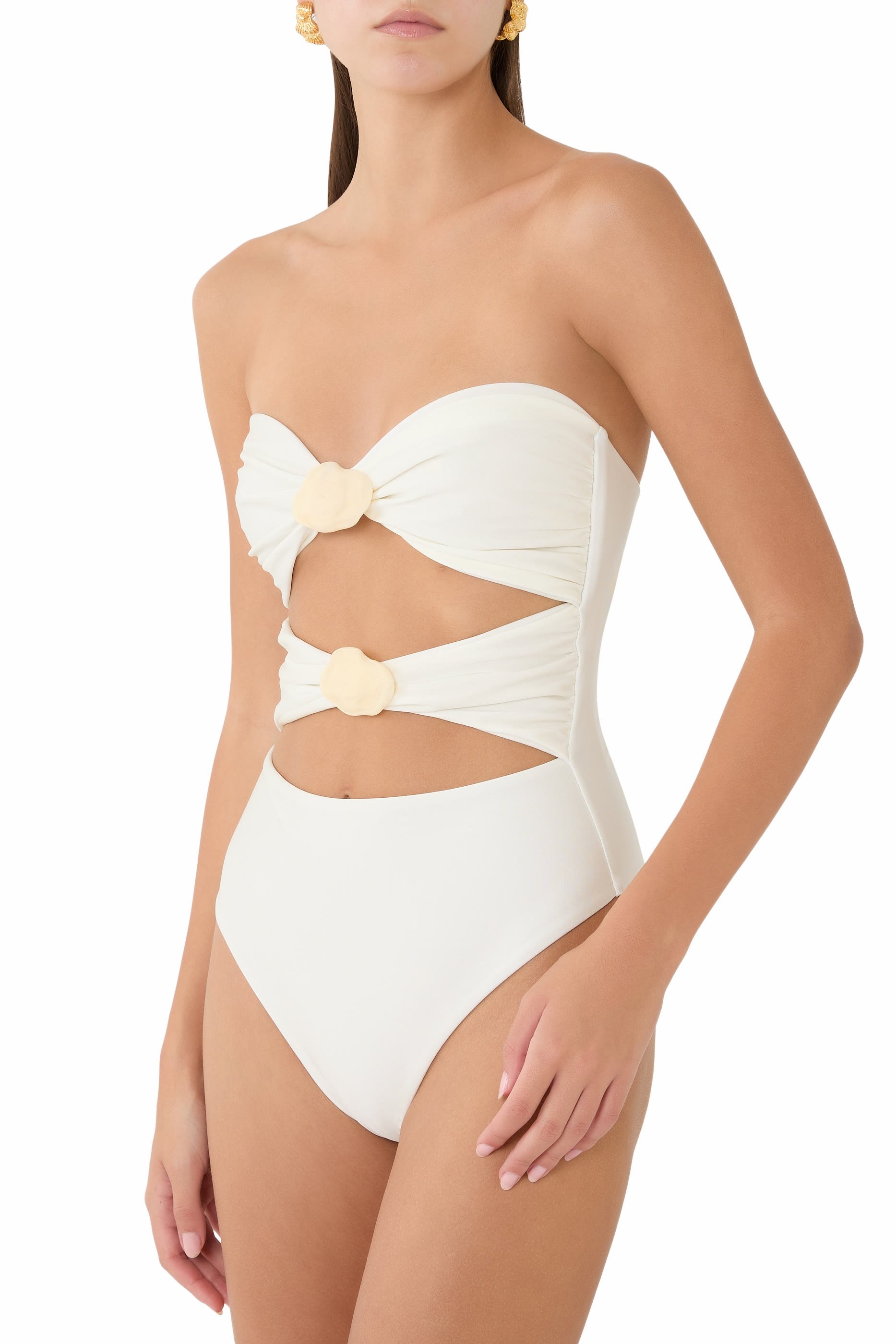 Ola Cut-Out Strapless One-Piece Swimsui