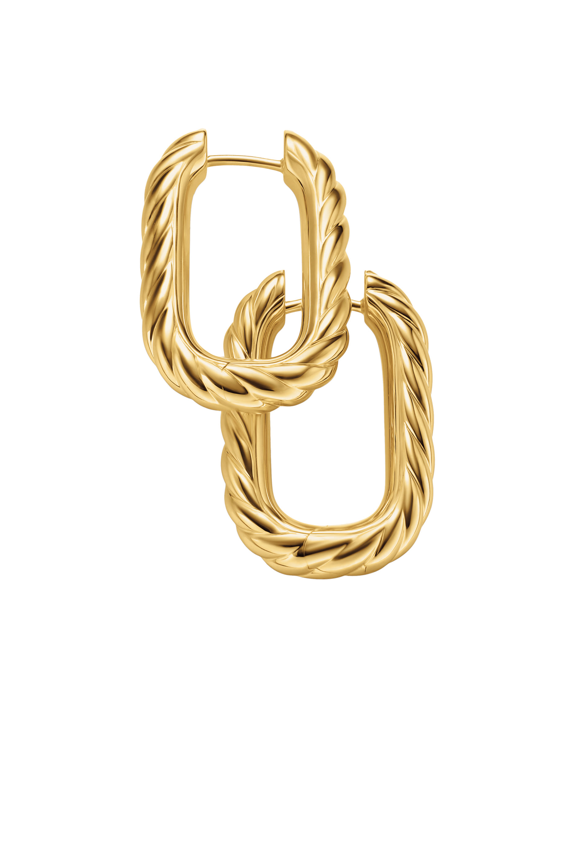 DY Madison® Cable Hoop Earrings, 18K Yellow Gold
