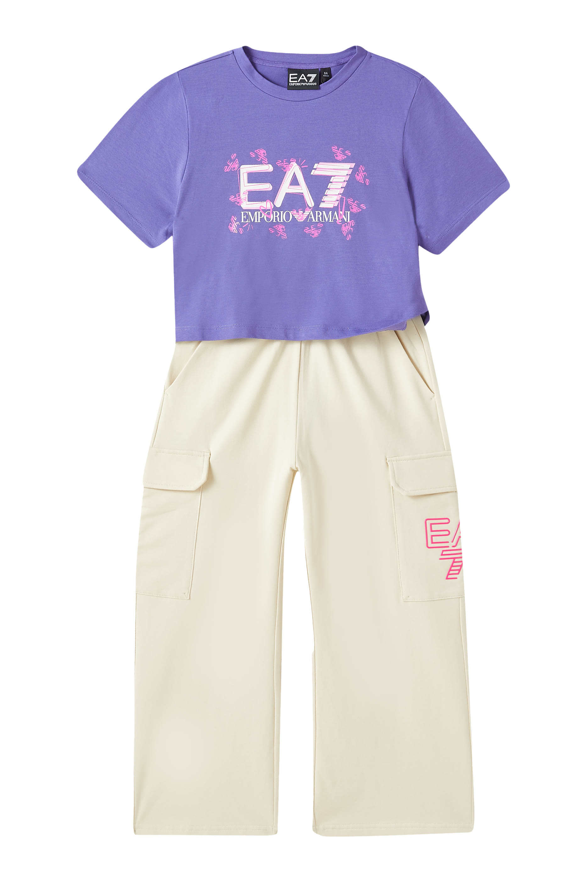 Kids EA7 Train Visibility Cargo Pants