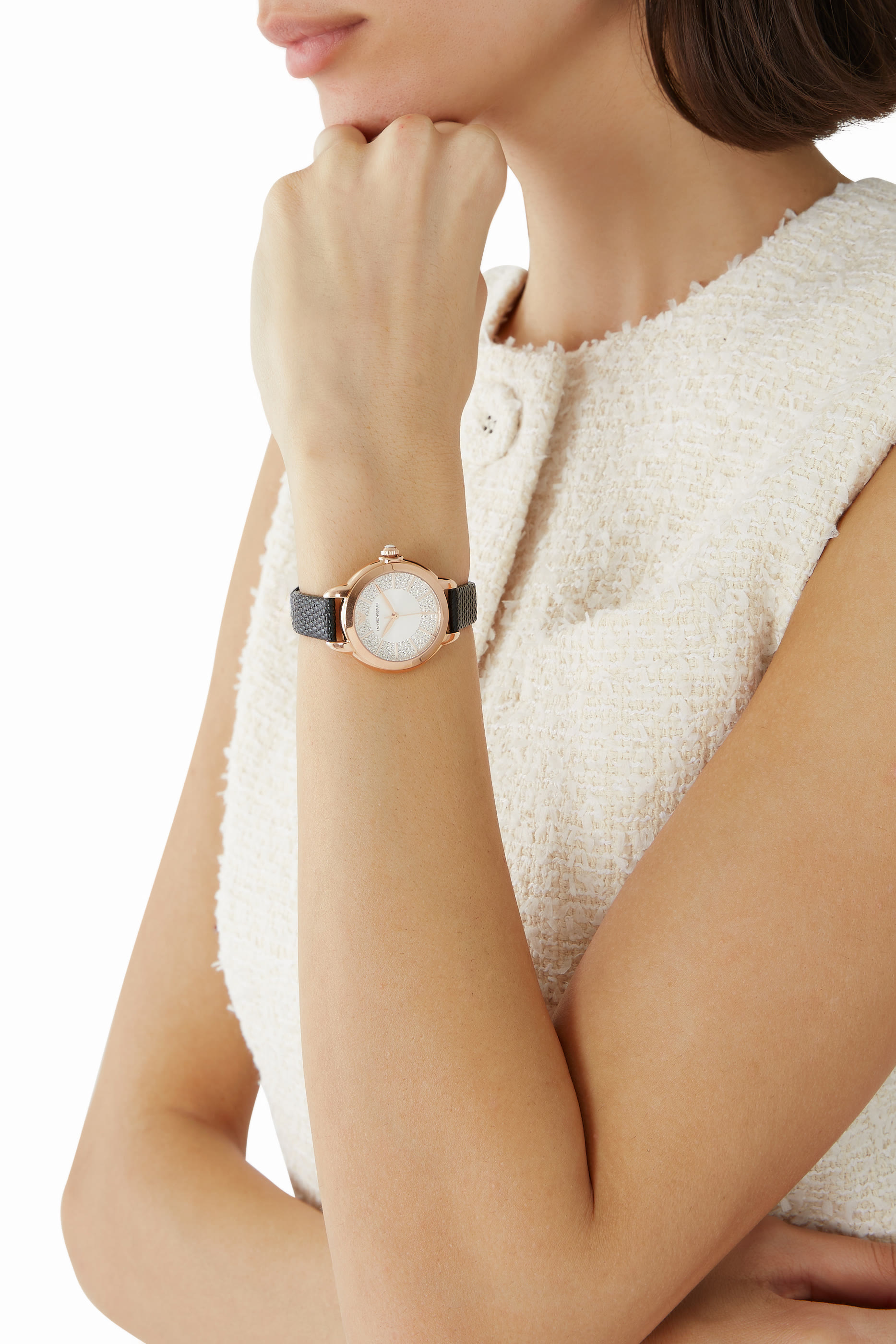 Mia 32mm Leather Watch