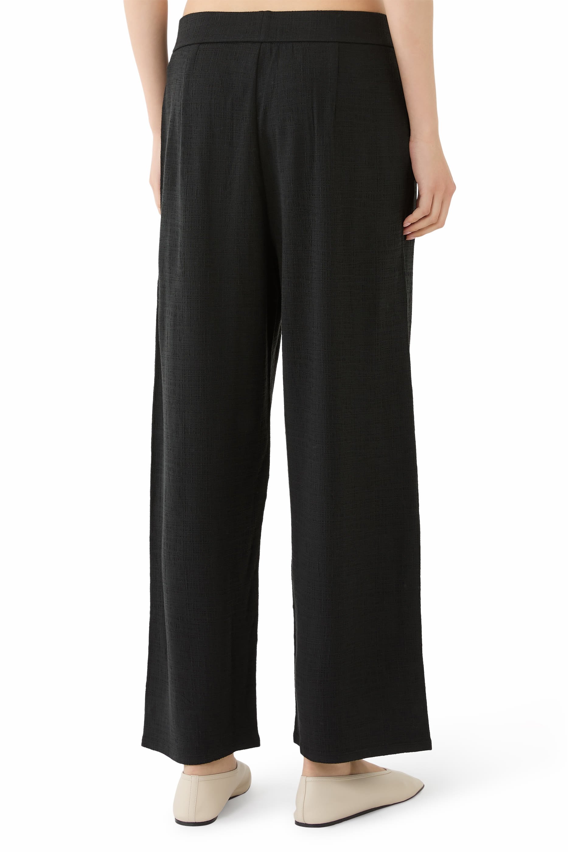  Stretch Jersey Knit Straight Pants 