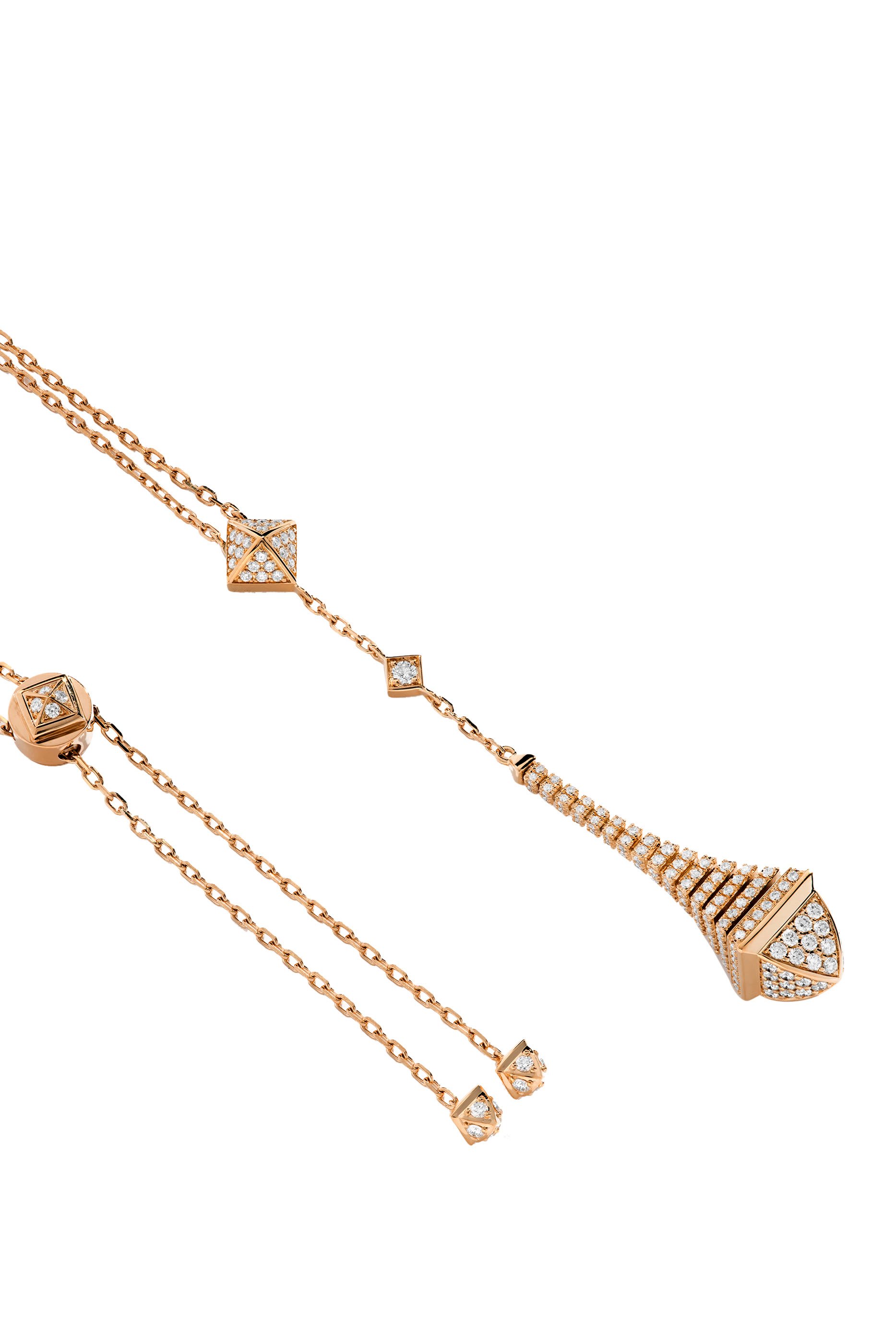 Cleo Rev 18K Gold & Full Diamond Drop Pendant Necklace