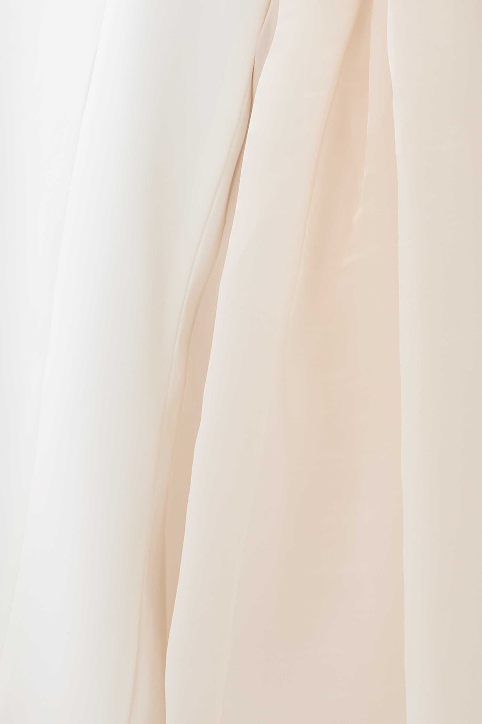 Organza Side Trains Strapless Gown