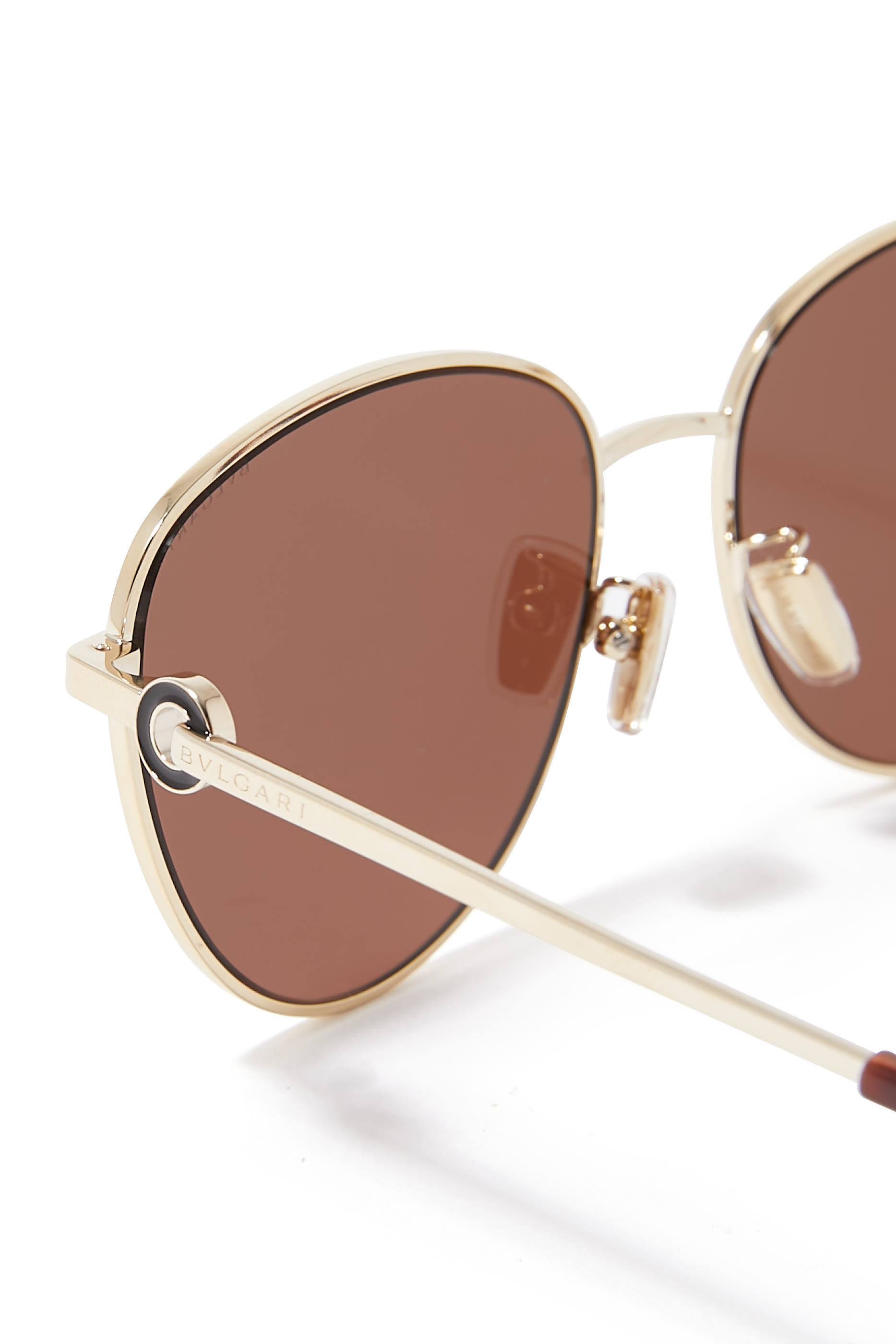 Bvlgari Bvlgari Gold Round Sunglasses
