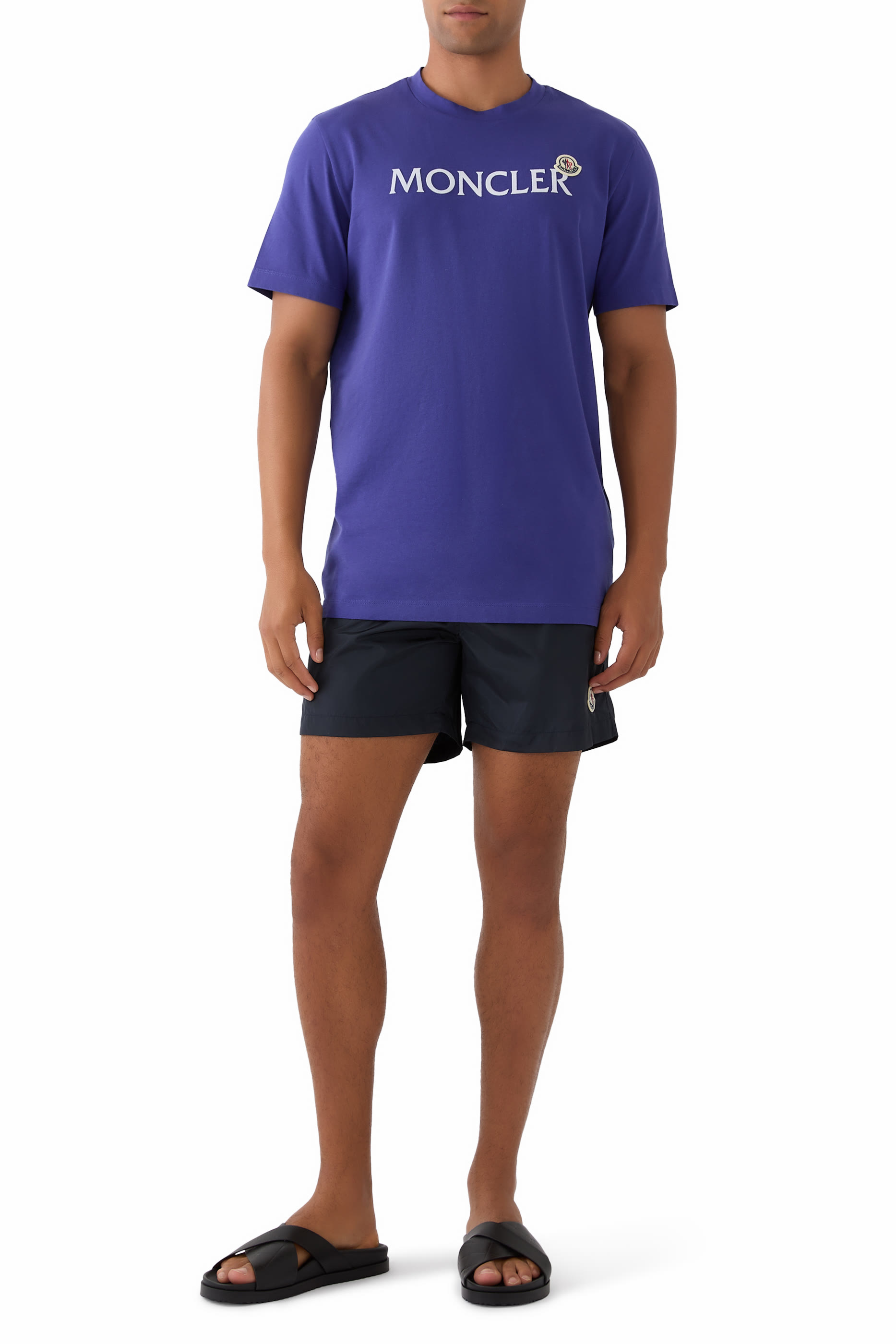 Flocked Logo Cotton T-Shirt