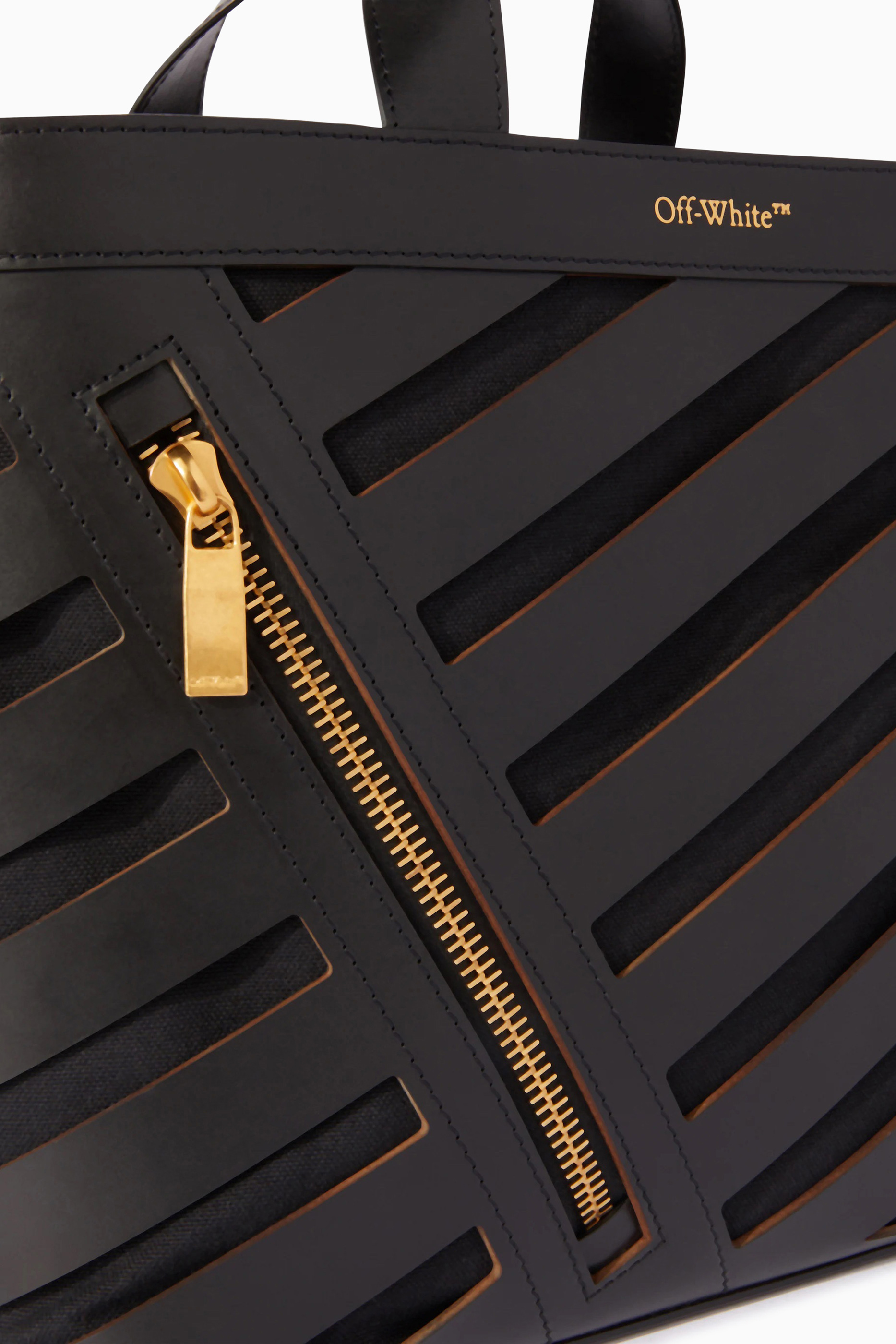 Cut-Out Diag Small Tote Bag