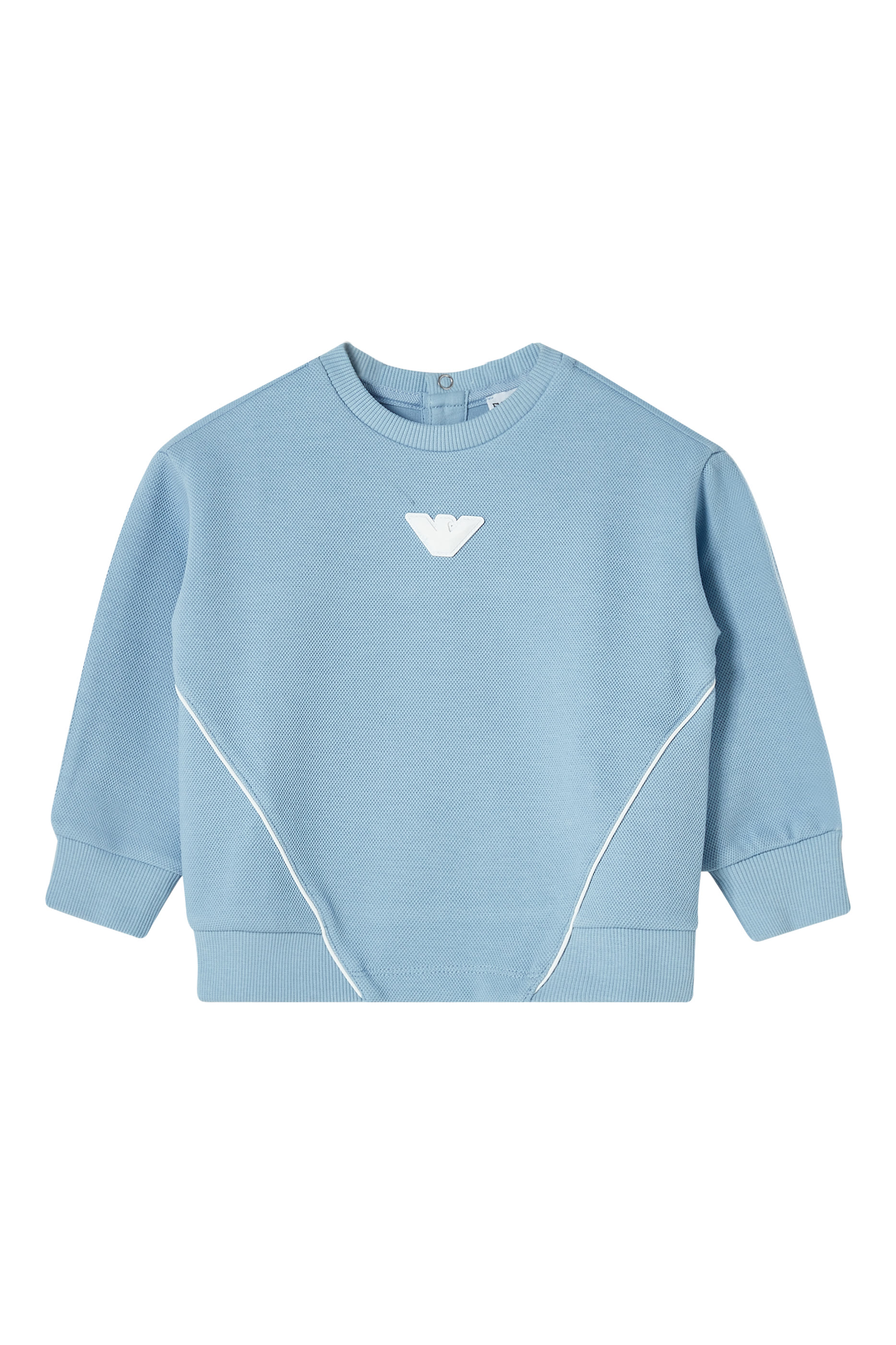 Kids Logo and Piping Piqu&eacute; Sweatshirt