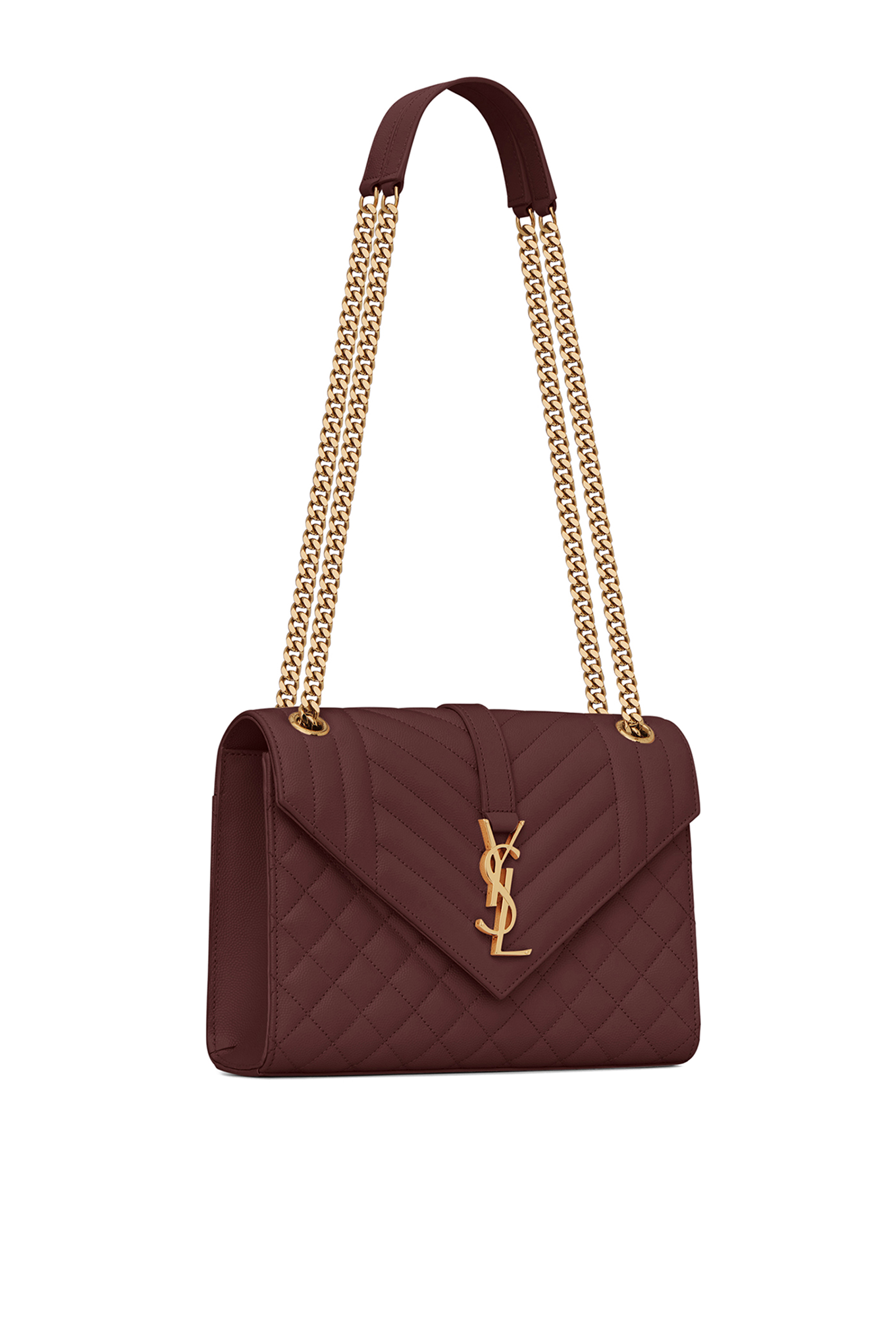 Envelope Medium Bag in Mix Matelass&eacute; Grain de Poudre Embossed Leather