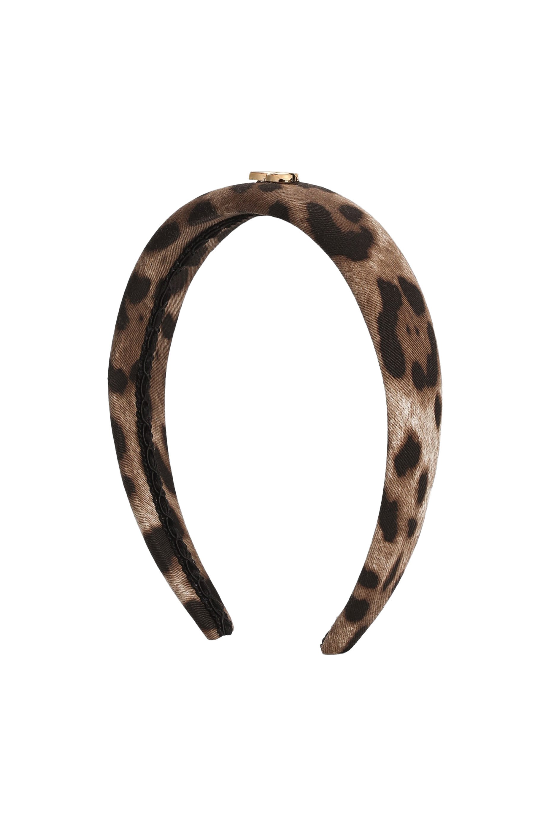 Kids Leopard-Print Stretch Drill Headband