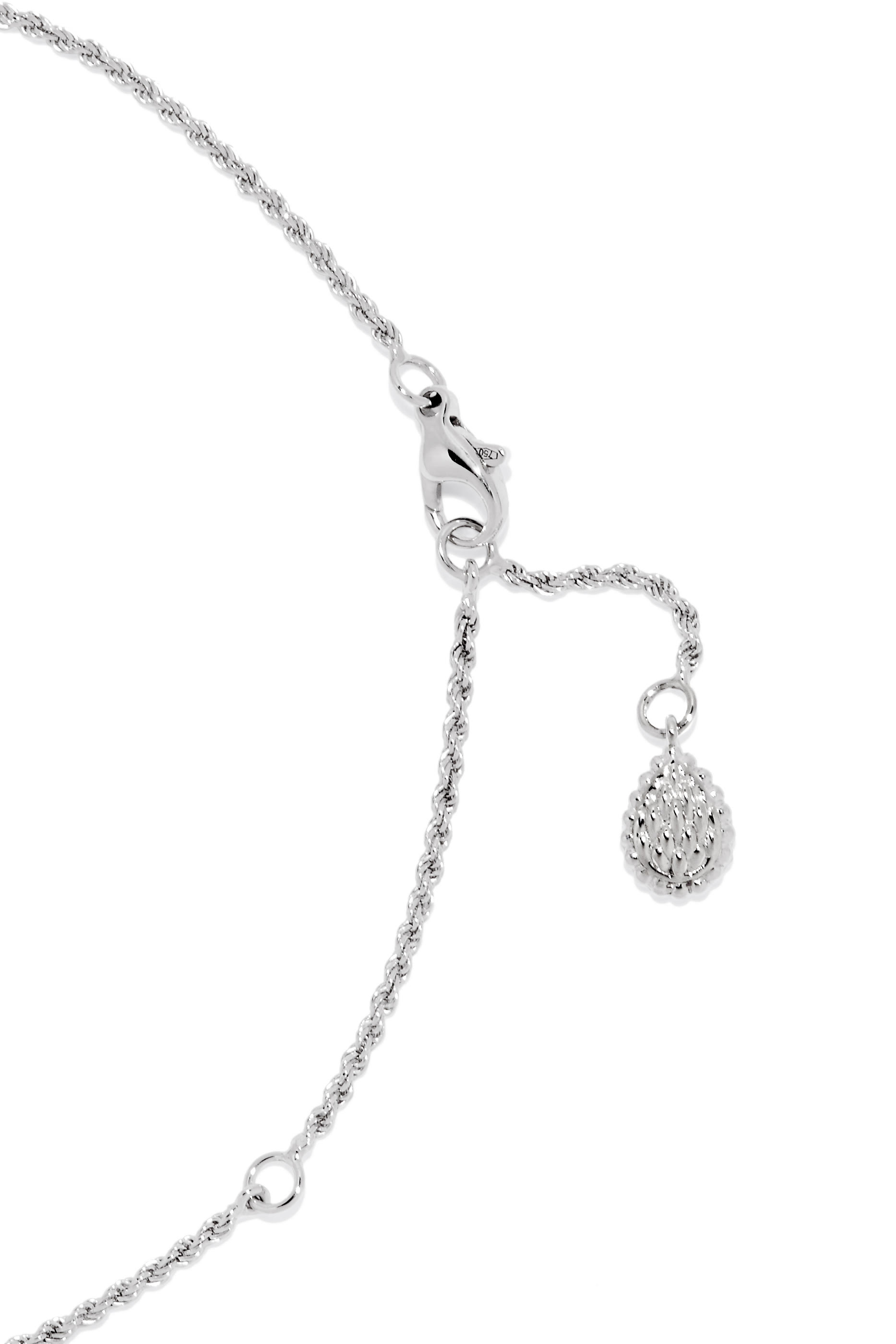 Serpent Bohème Pendant with Pavé Diamonds in 18kt White Gold