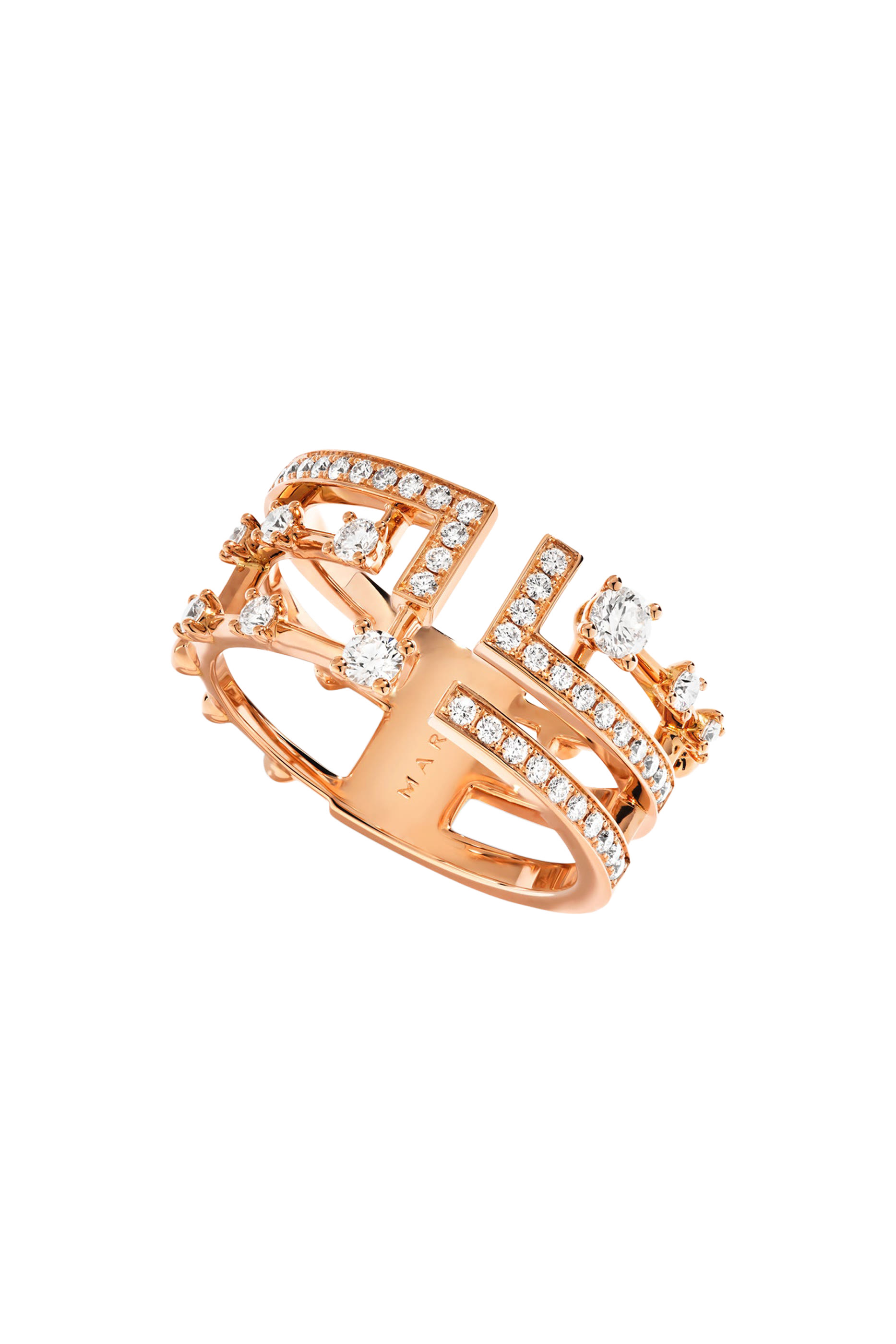 Avenues Ring, 18K Rose Gold & Diamonds