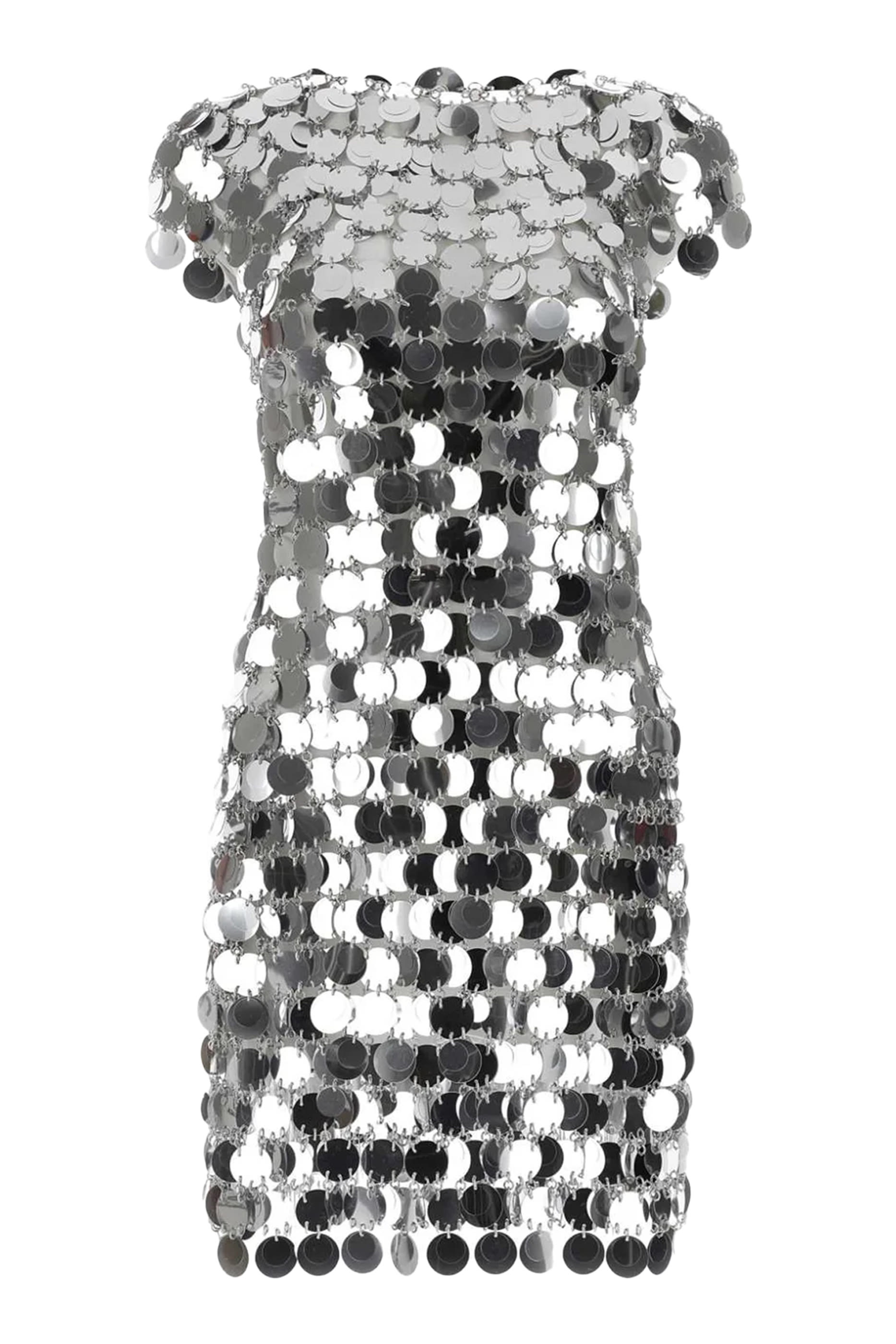 The Iconic Silver Sparkle Discs Dress