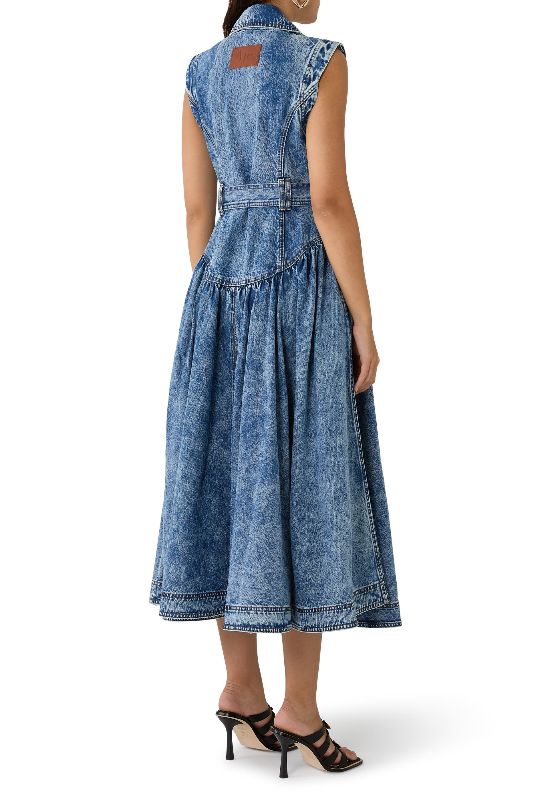 Angelina Belted Midi Dress