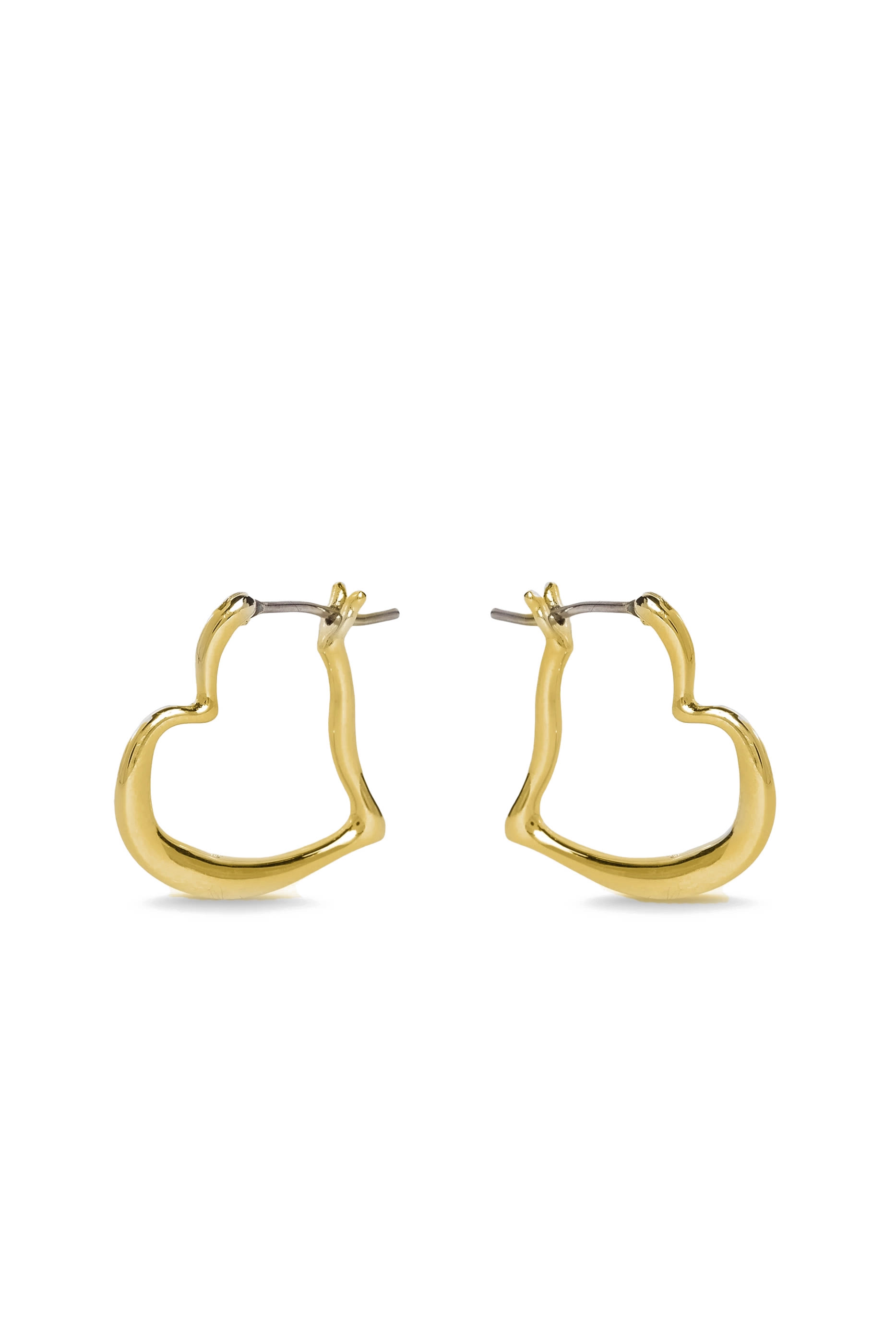 Amour Huggie Earrings, Plated Metal