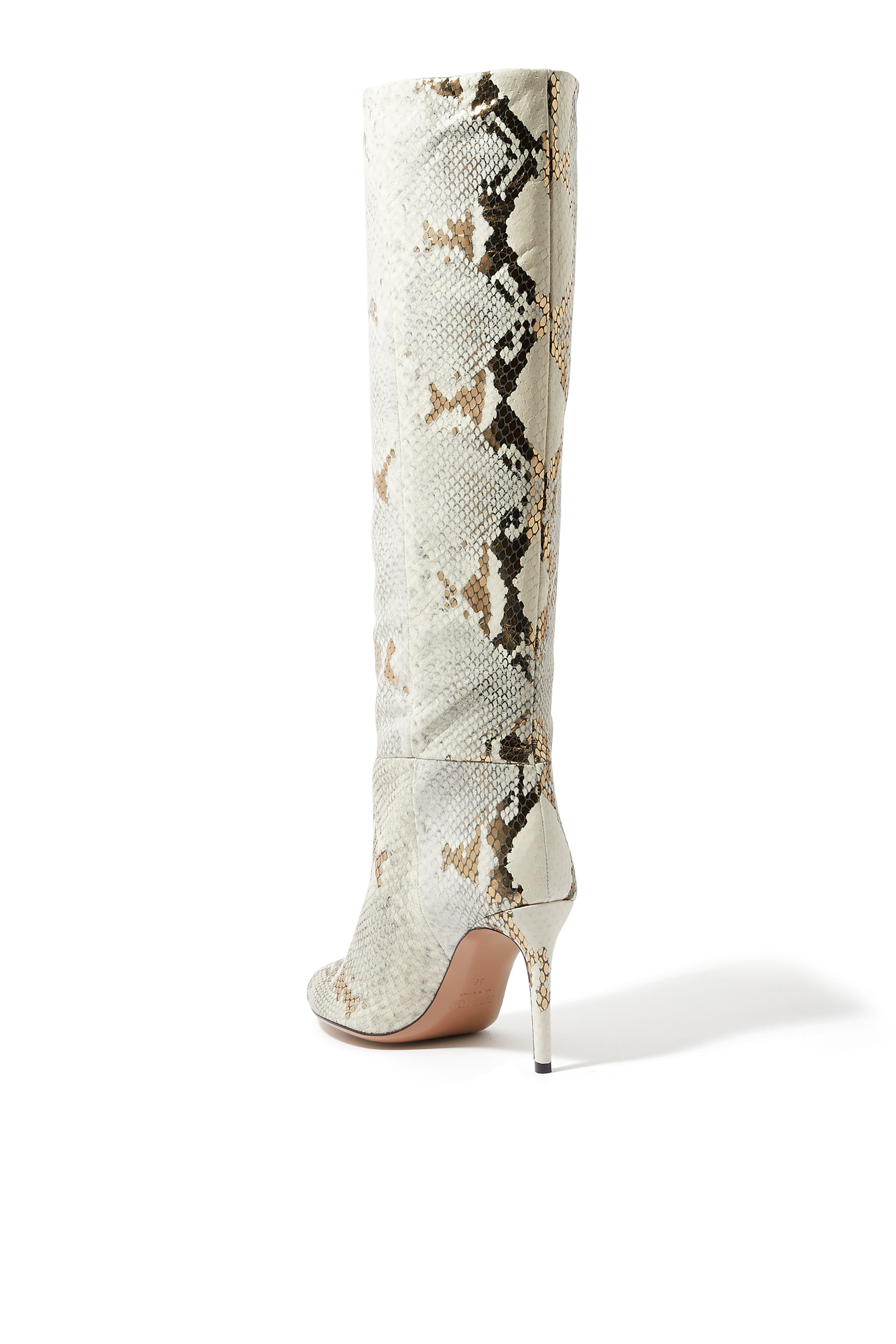 Leather Python 85 Knee-High Boots