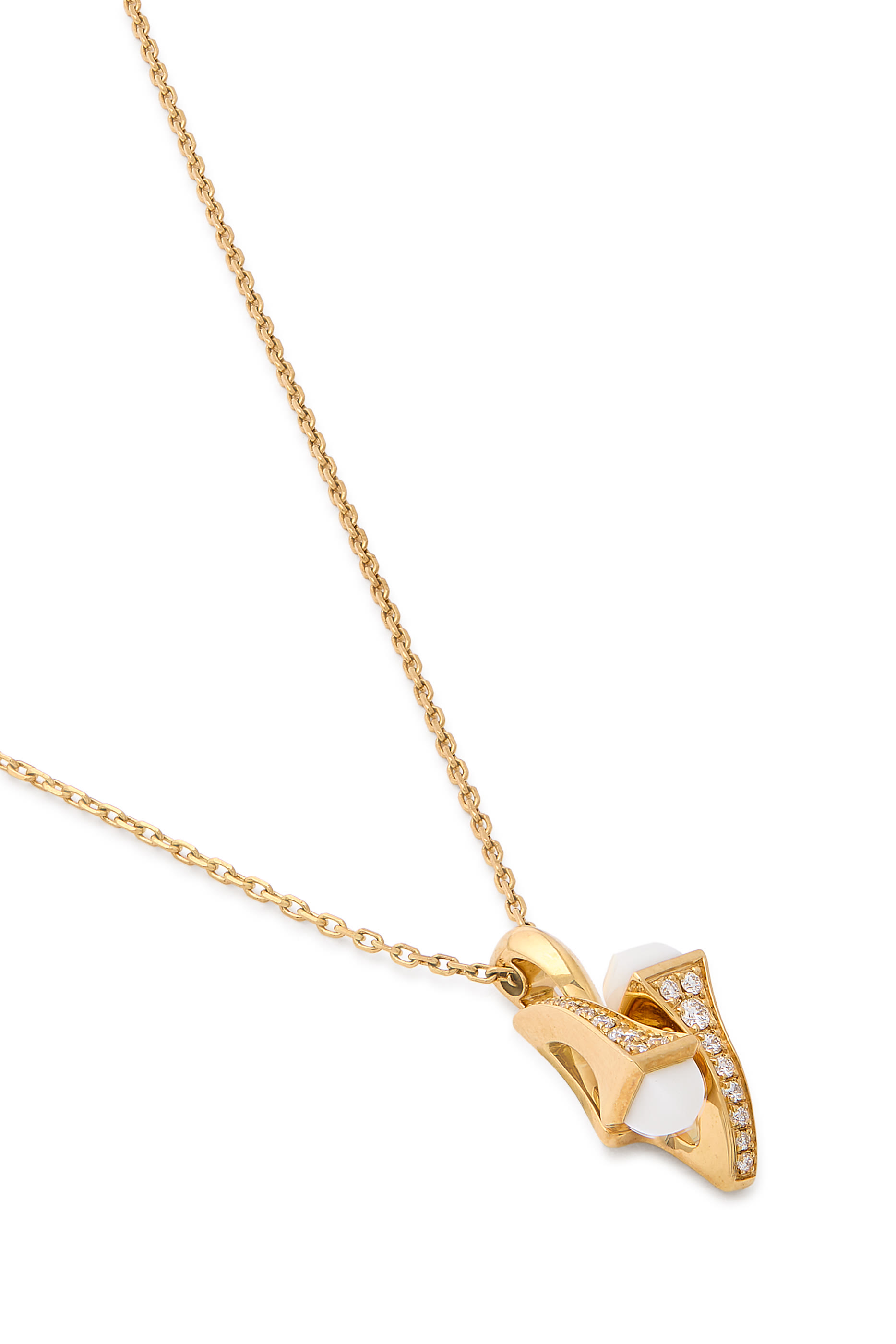 Cleo Huggie Pendant, 18k Yellow Gold & Diamonds
