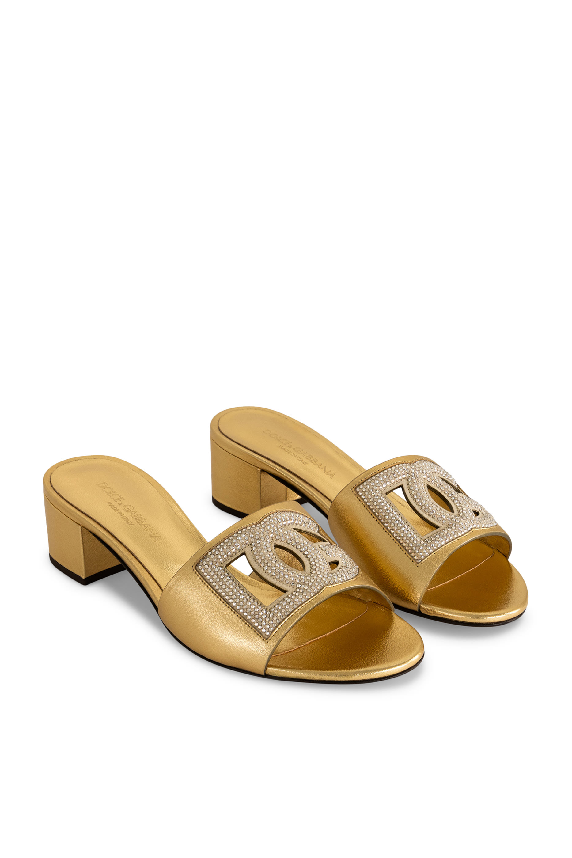 DG Rhinestone Logo Sandals 40