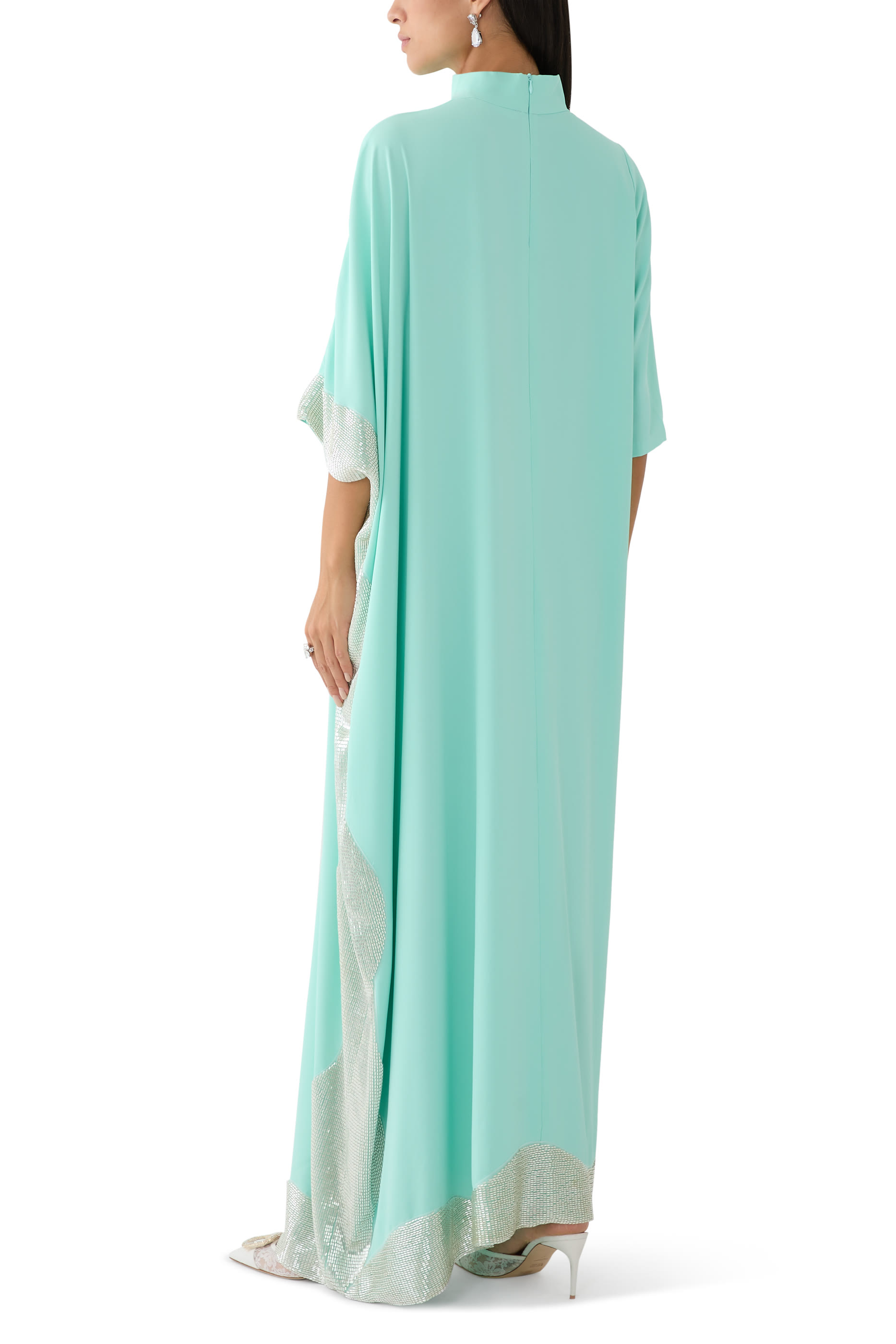 Asymmetric Embroidered Kaftan