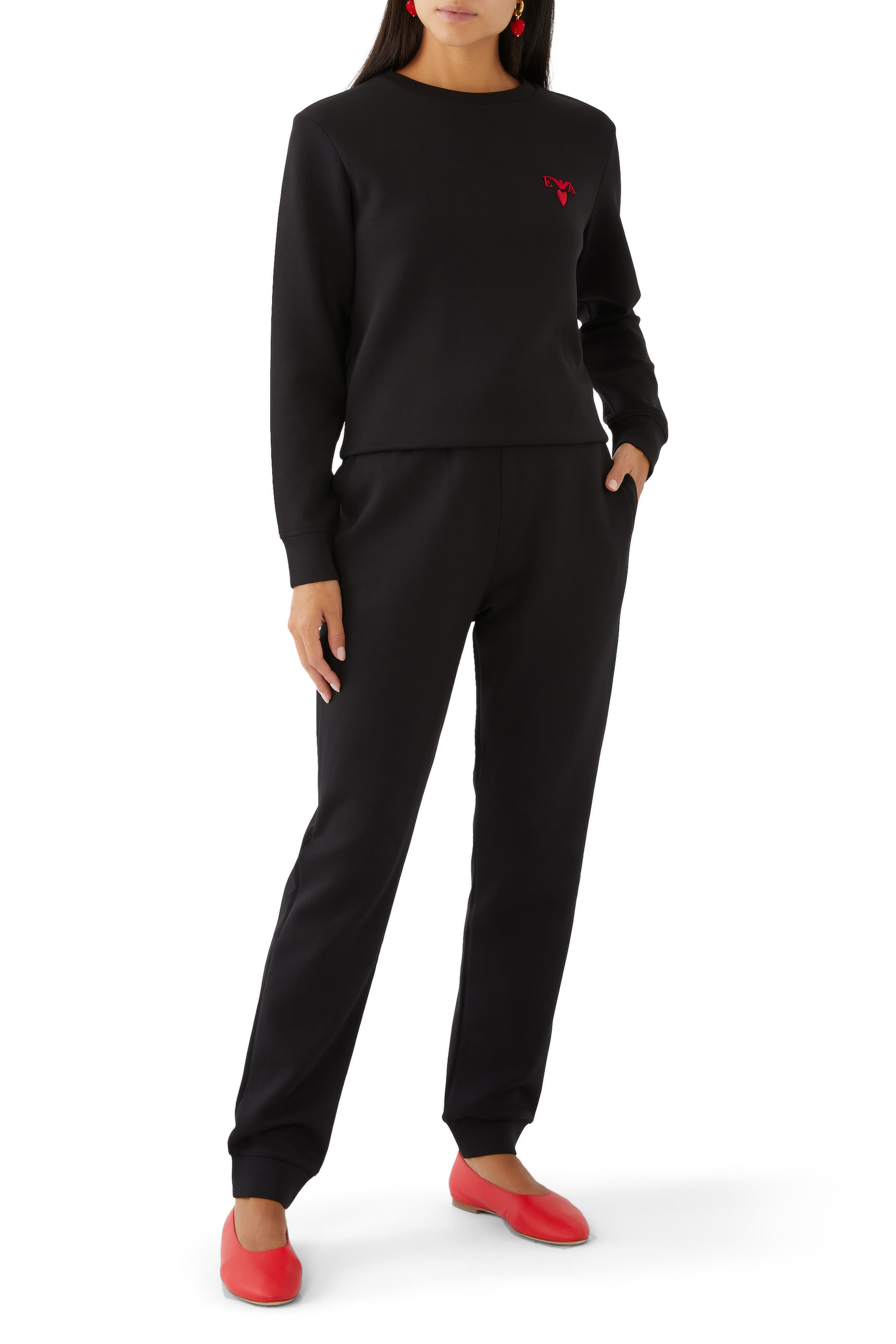 EA Logo Heart Embroidery Coulisse Joggers