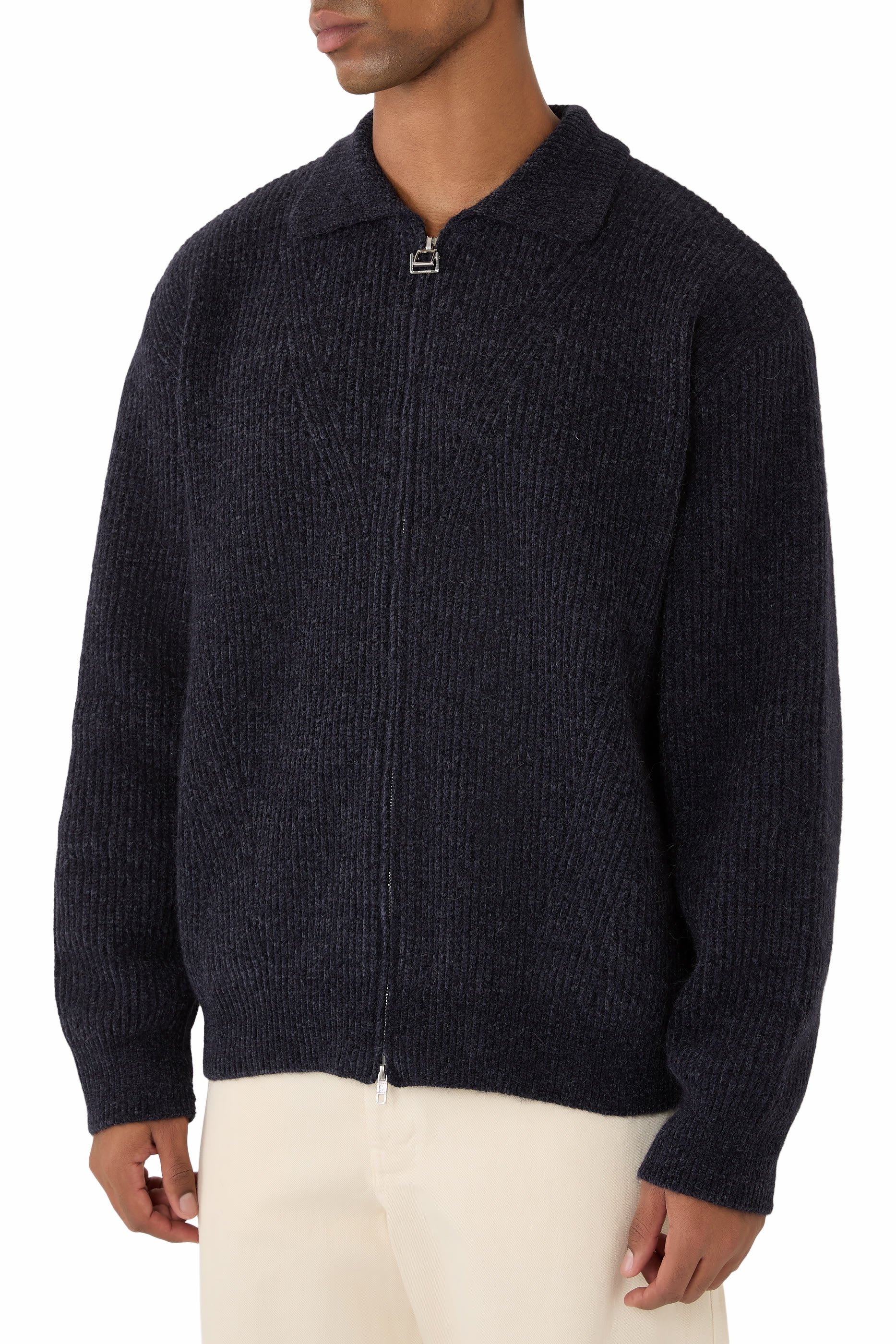 Zip-Through Knit Jacket