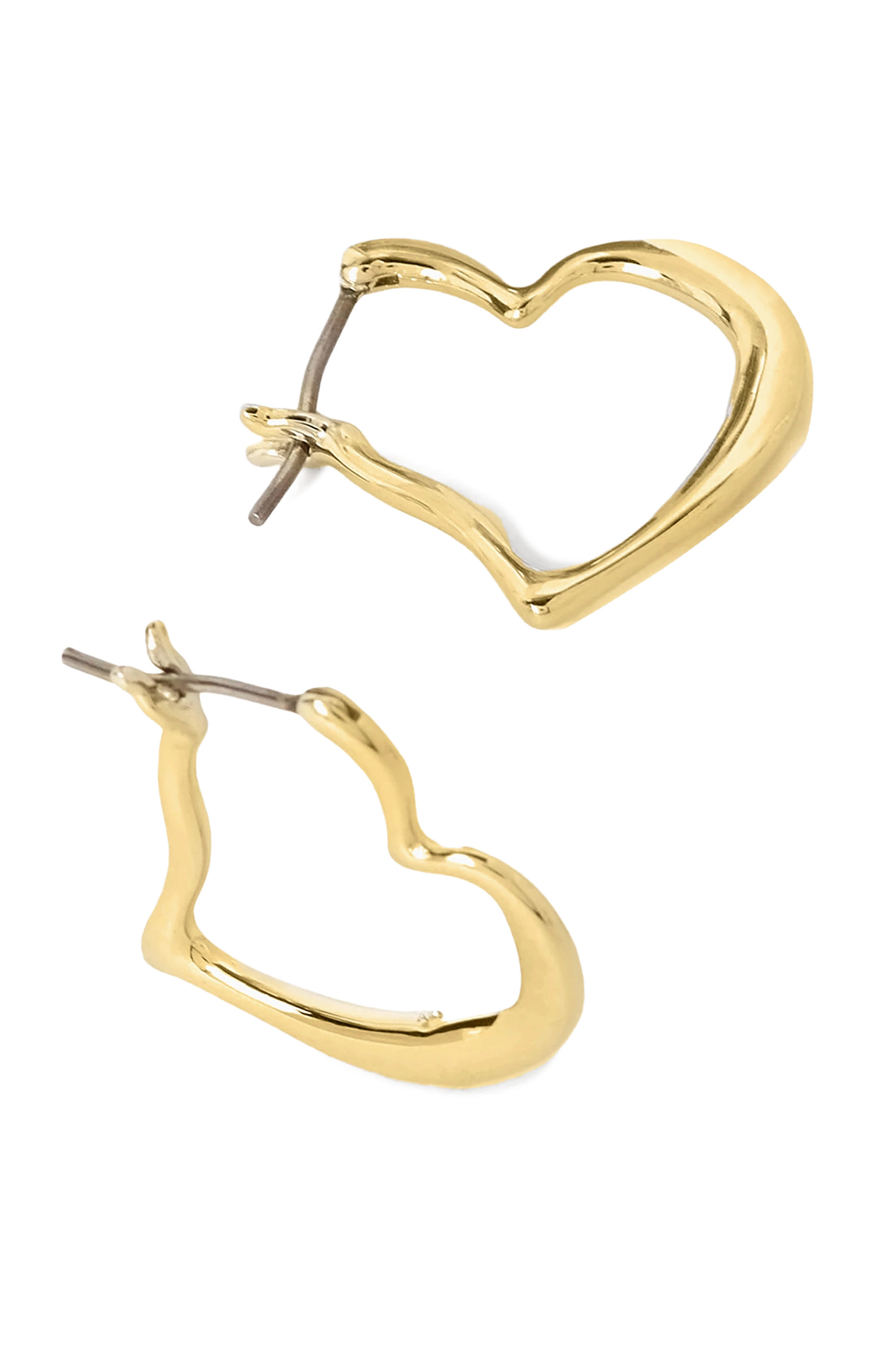Amour Huggie Earrings, Plated Metal