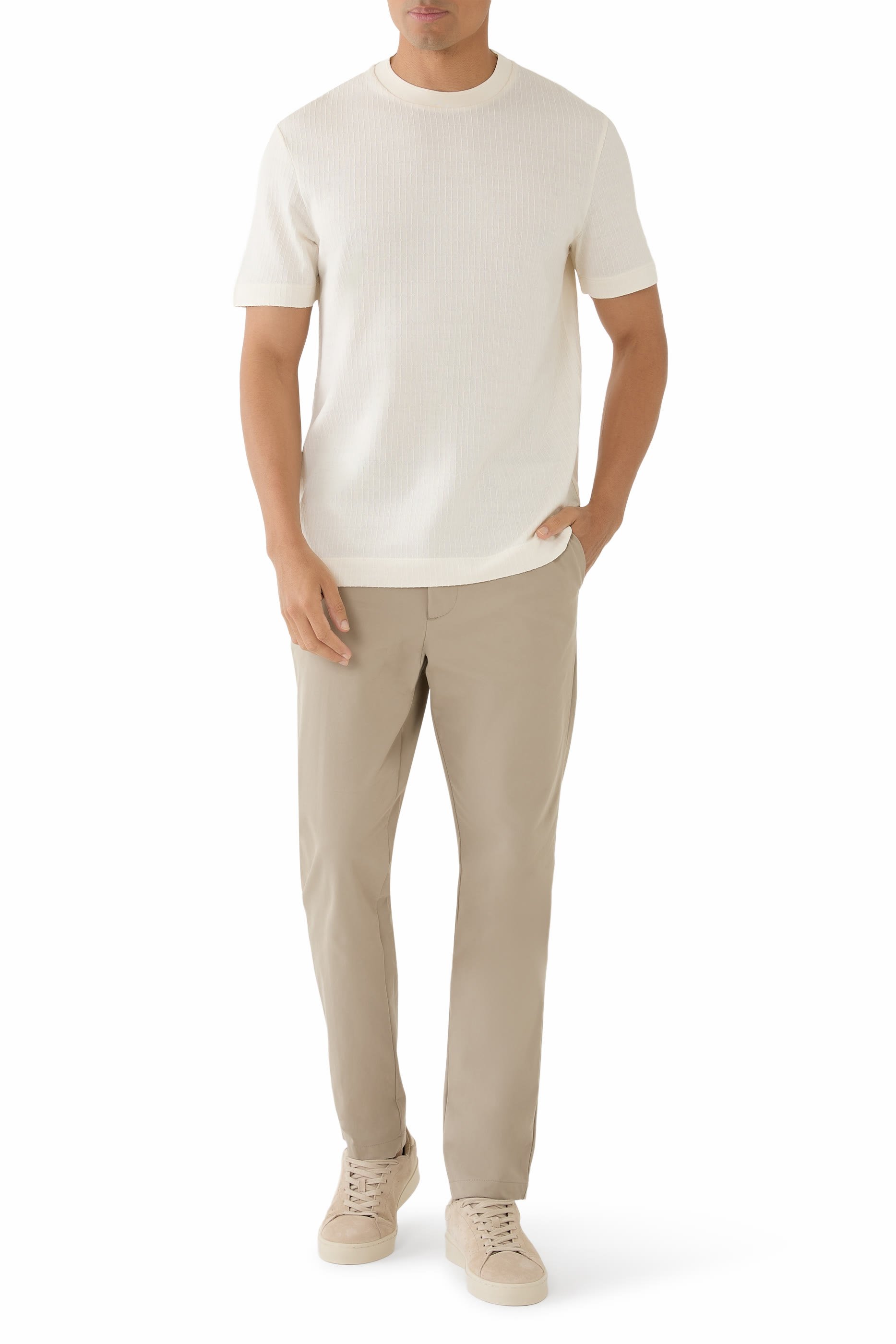 Geometric Jacquard T-Shirt