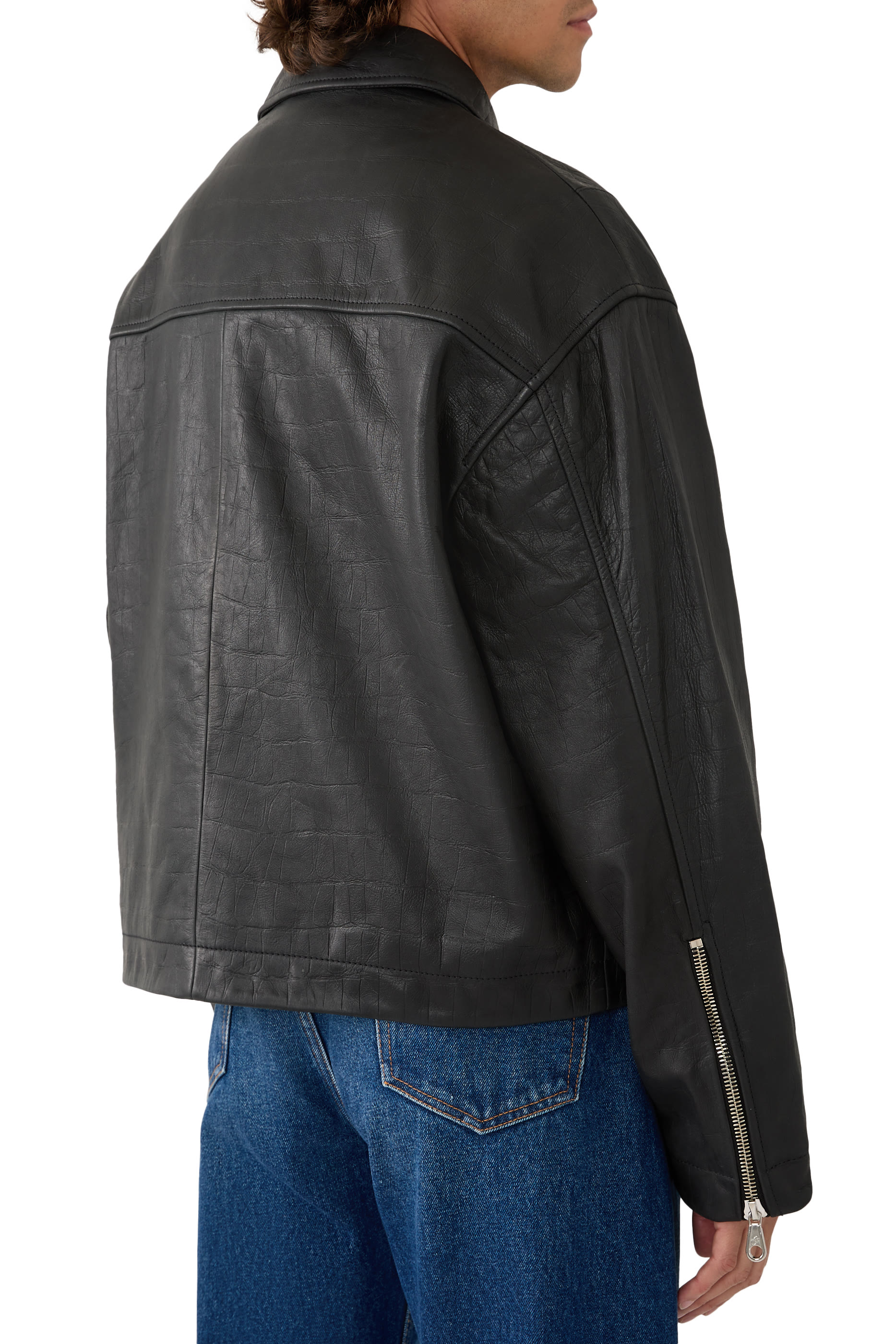Croc Leather Jacket