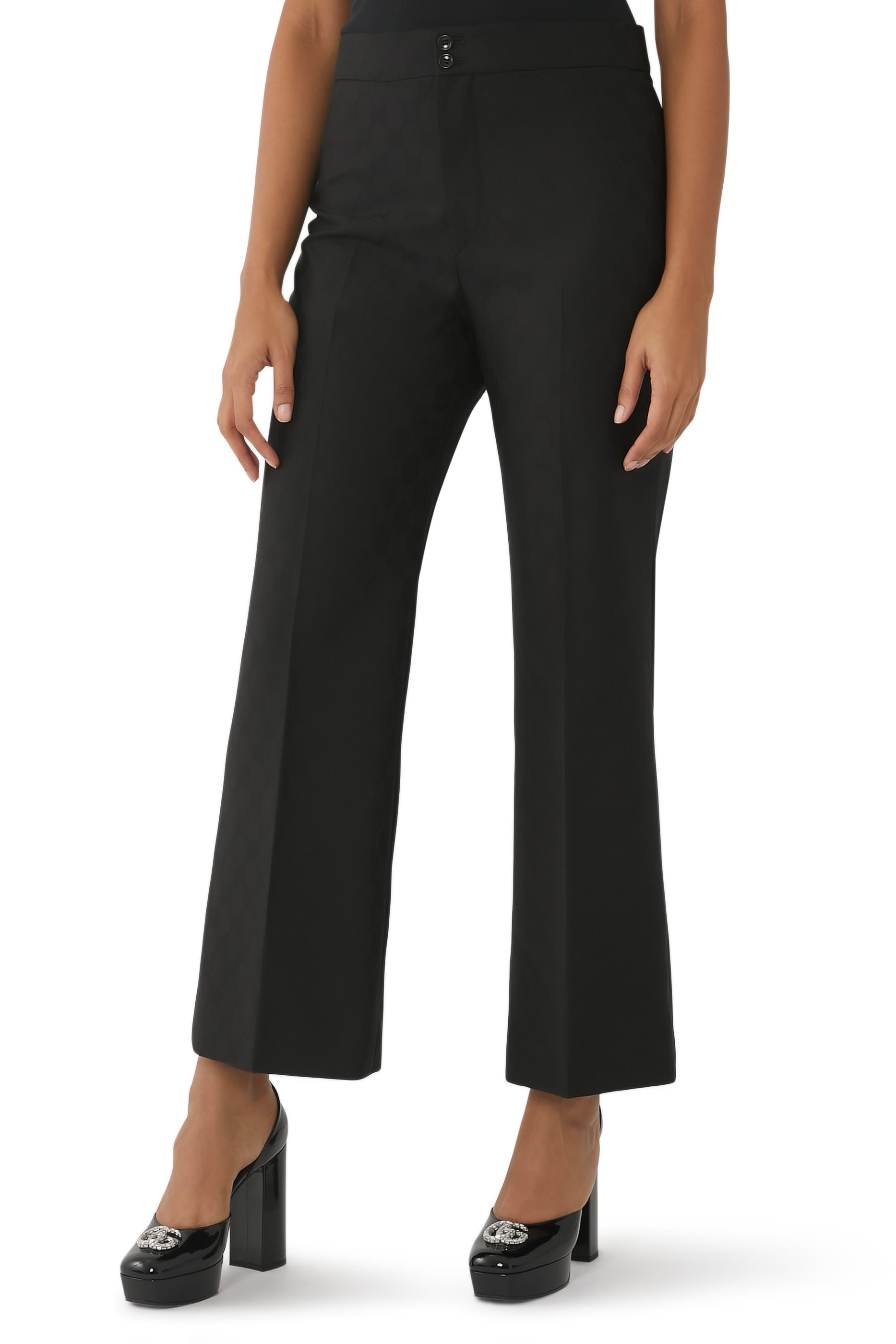 GG Wool Jacquard Pants