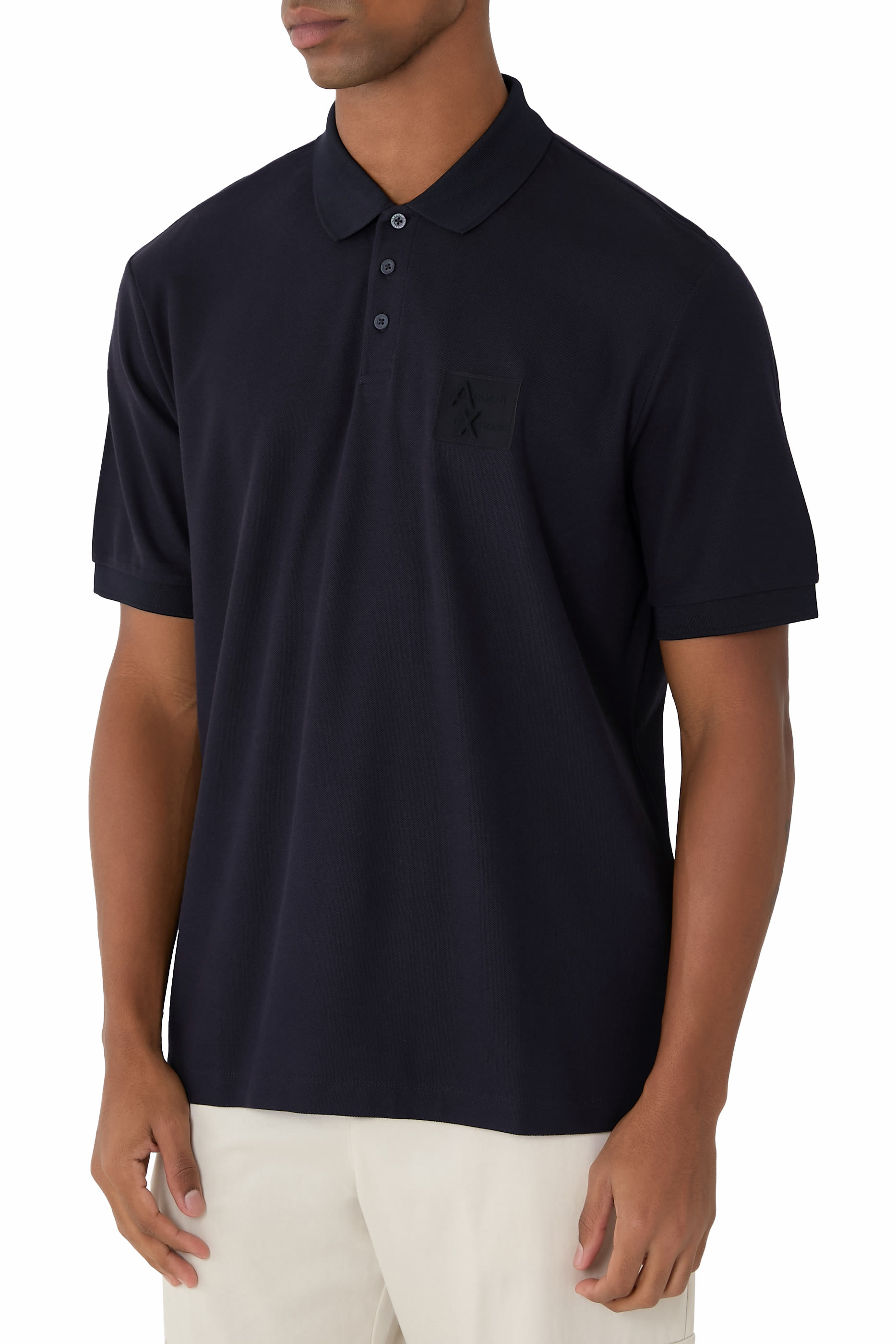 Logo Patch Polo Shirt