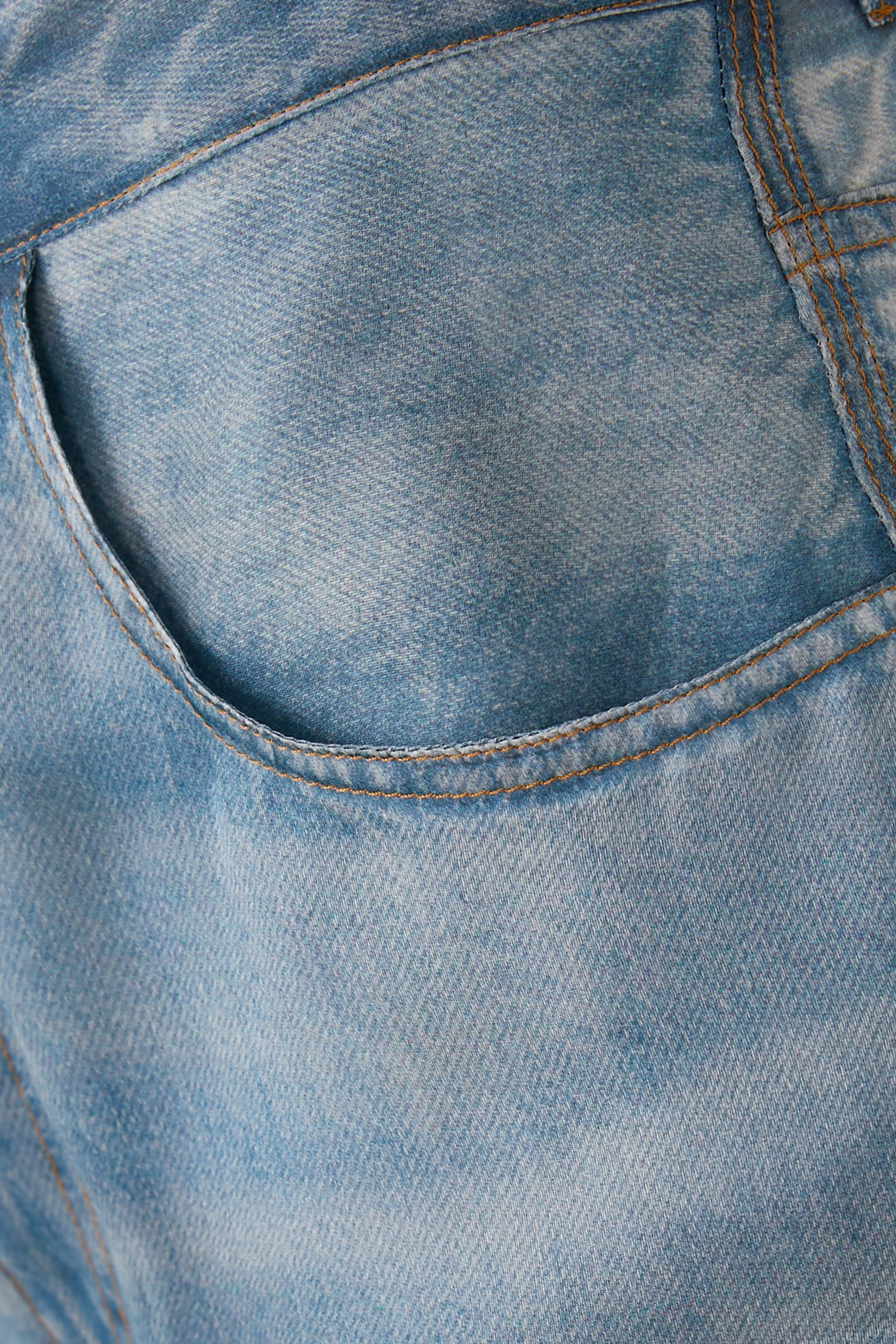 Winona Printed Sheer Denim Pants