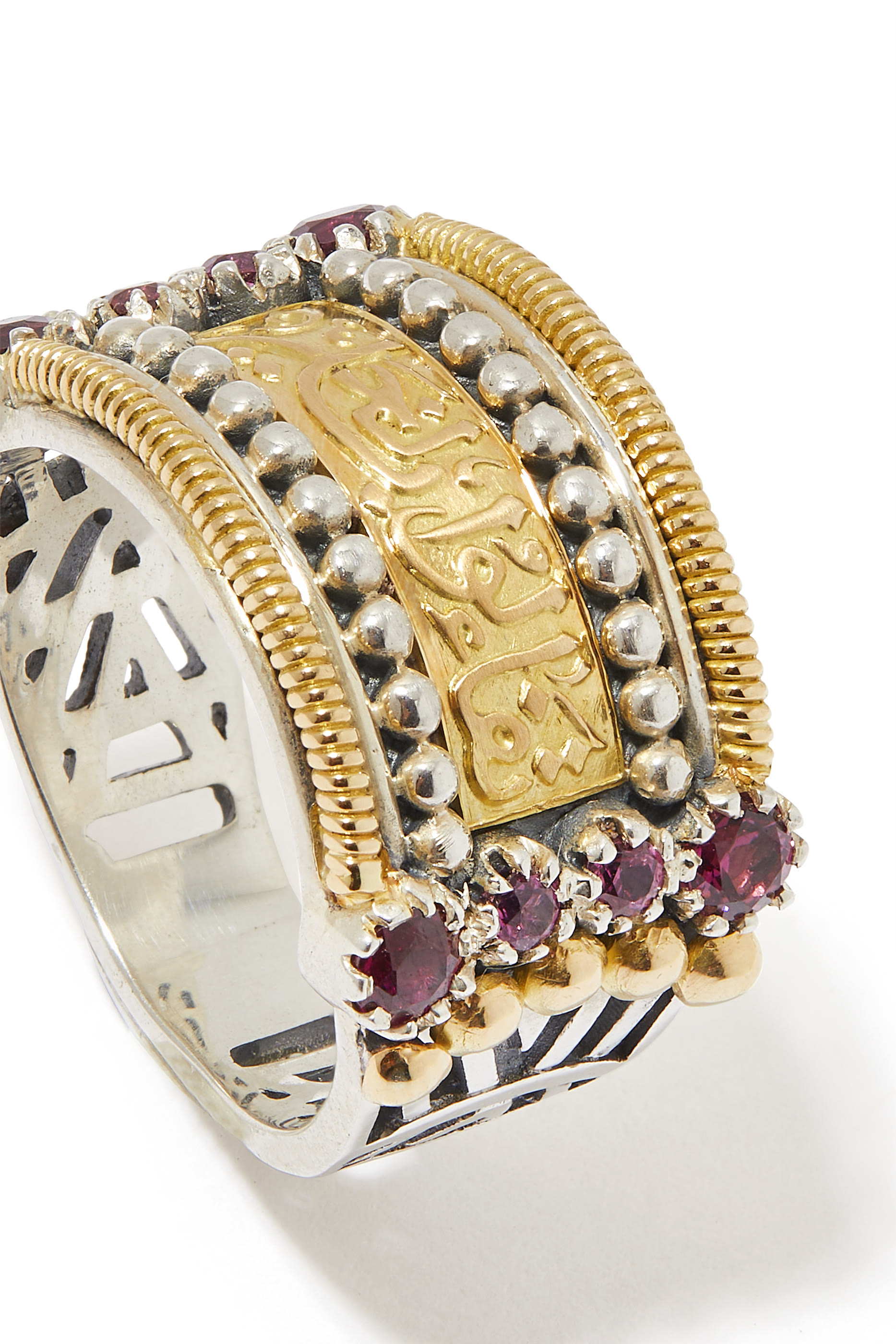 Hope Ring, 18k Yellow Gold & Rhodolite