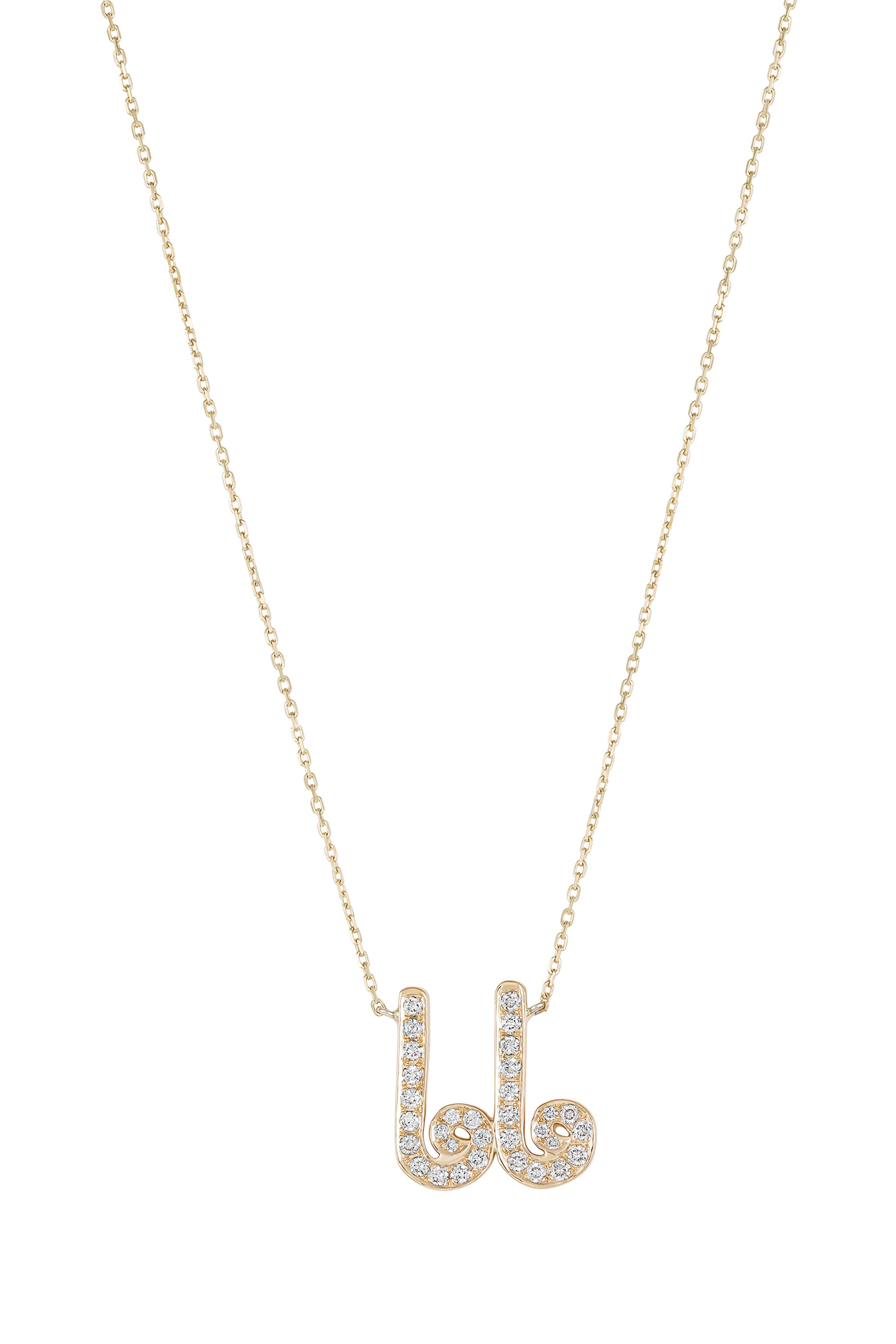 OULA Mama Necklace, 18K Yellow Gold & Diamonds