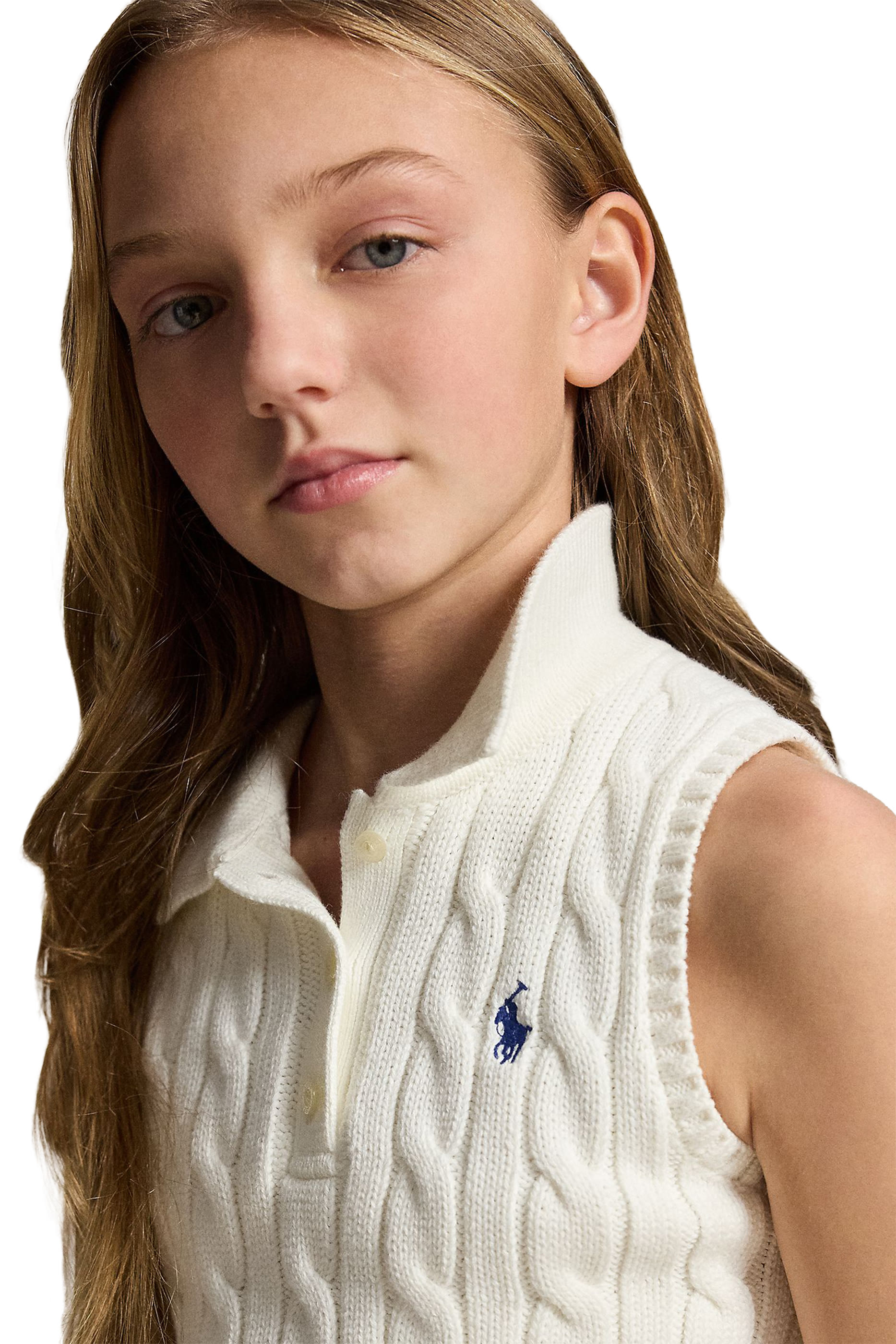 Kids  Cotton Polo Jumper & Faux-Wrap Skirt