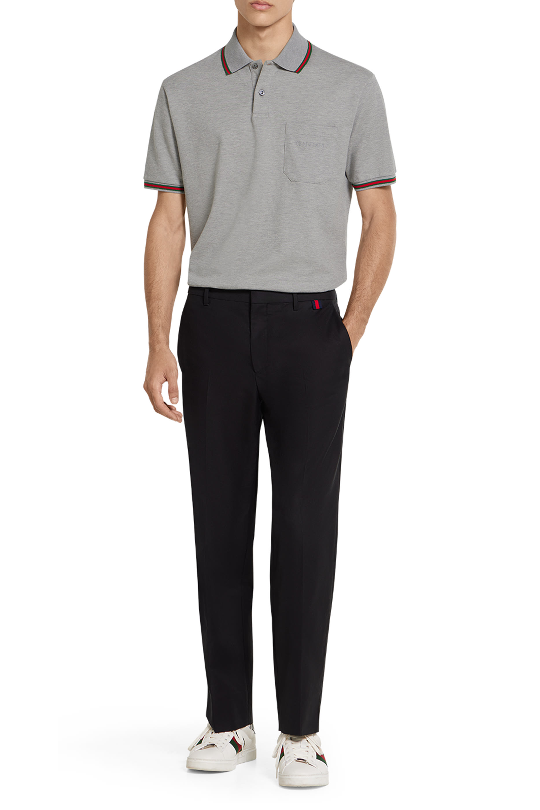 Cotton Piqué Polo Shirt with Embroidery 