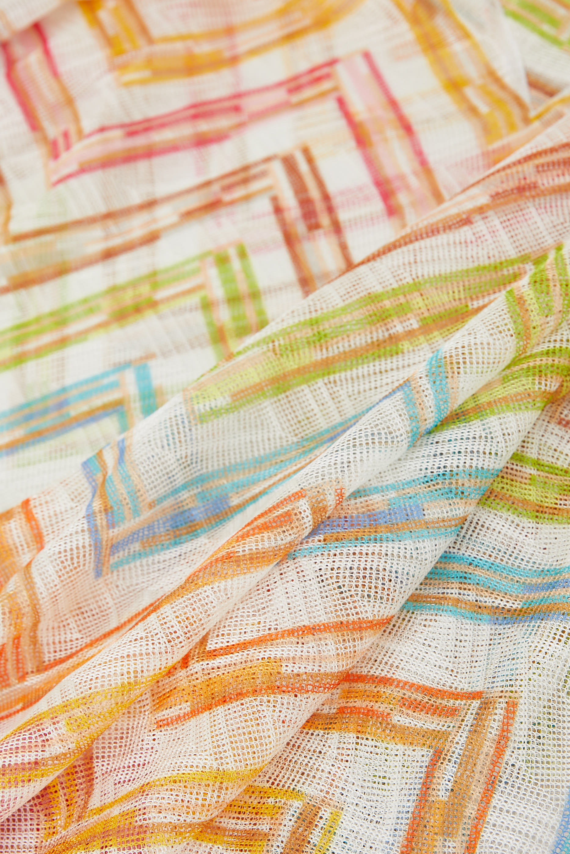 Mare Chevron Raschel V-Neck Mini Coverup