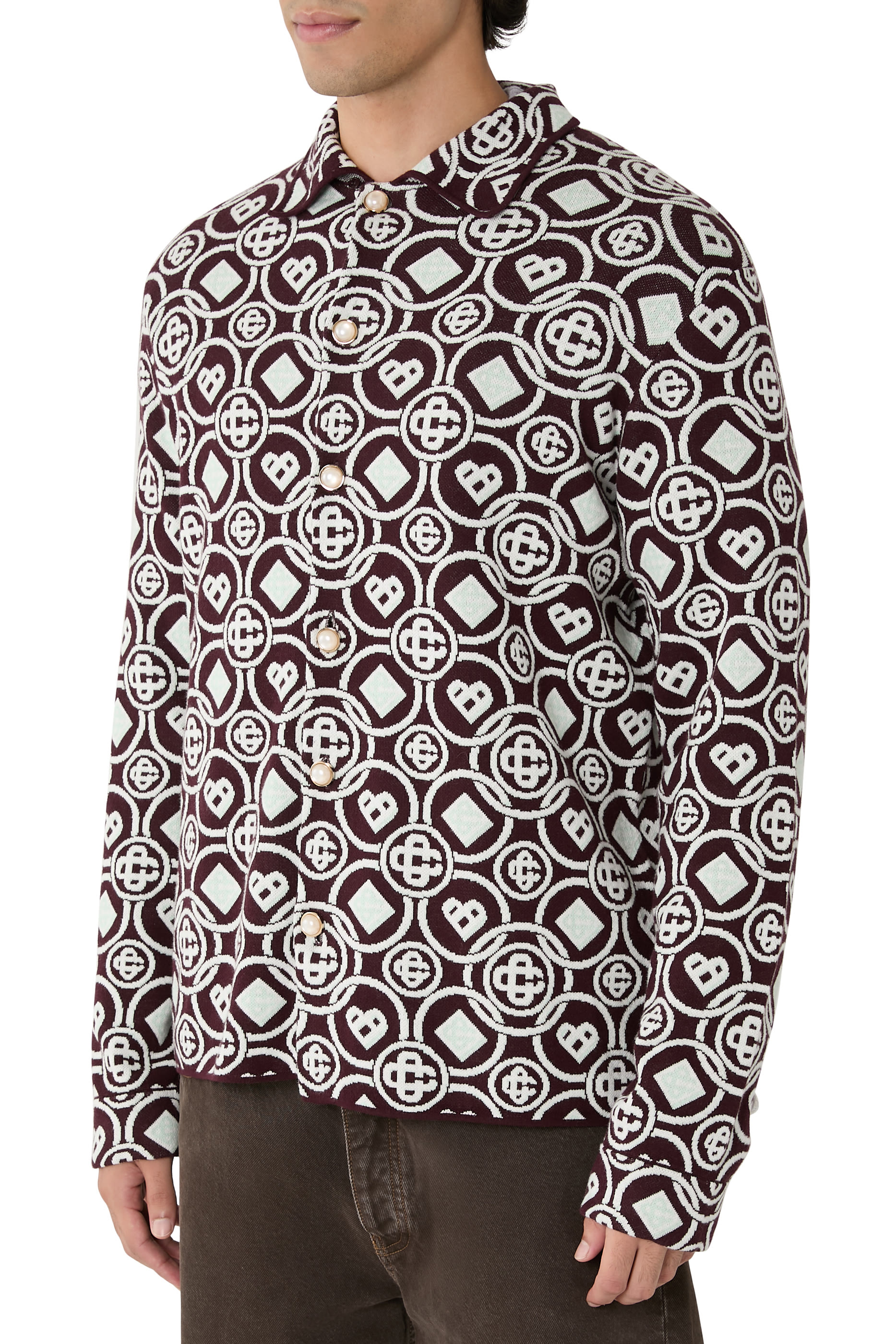 Monogram Cotton Knit Shirt