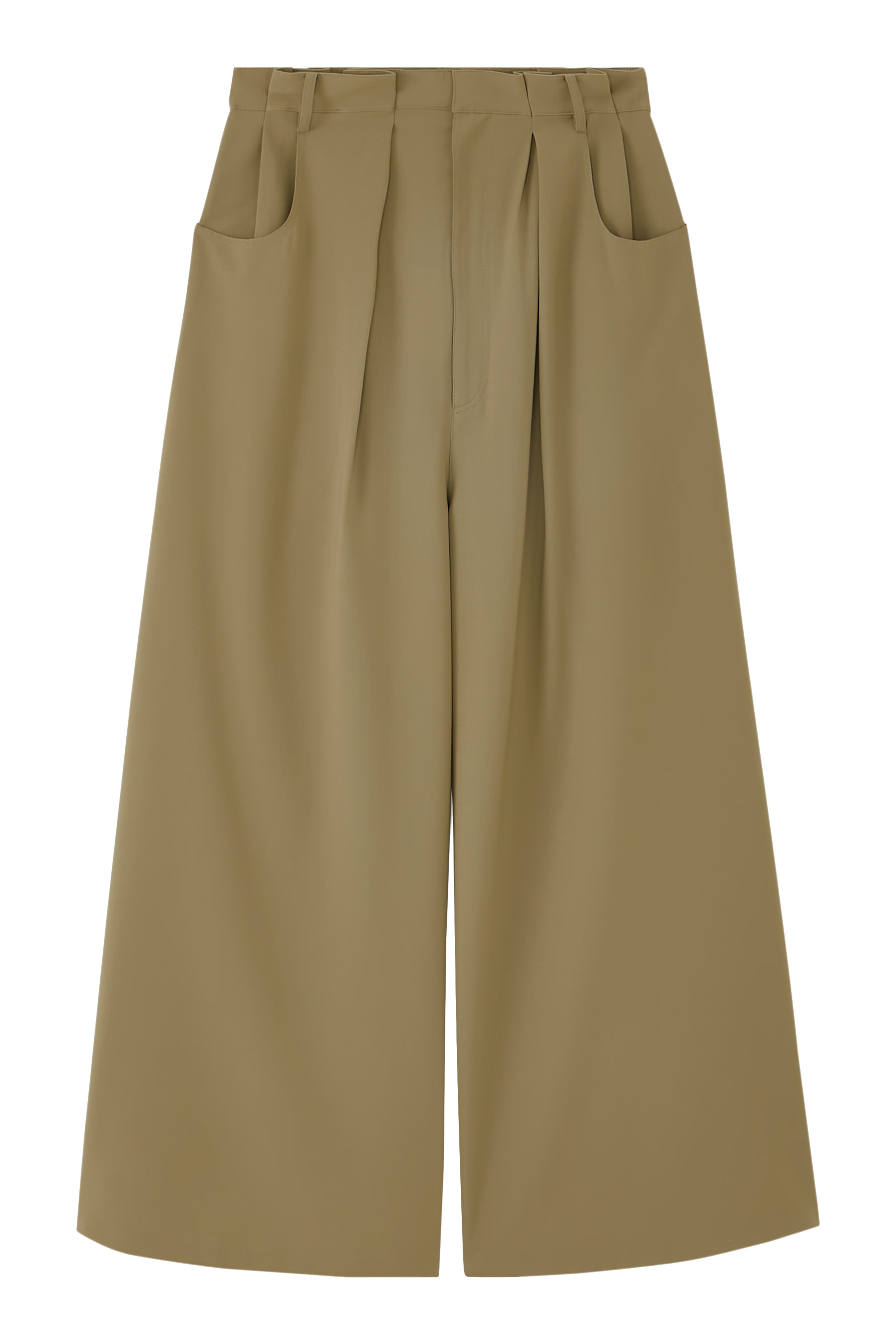 Tropical Wool Walker Wide-Leg Pants