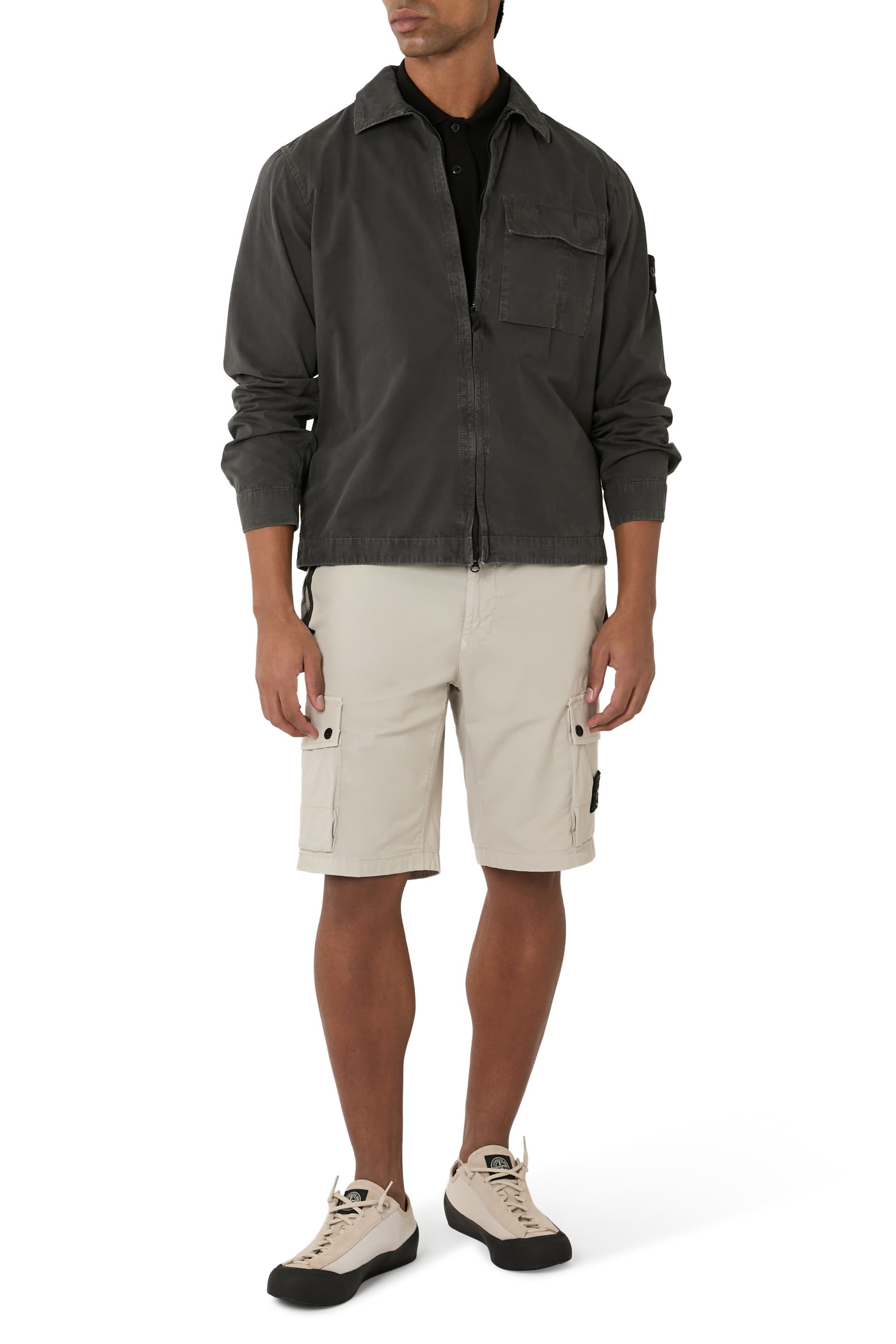 Zip-Up Overshirt with Pocket