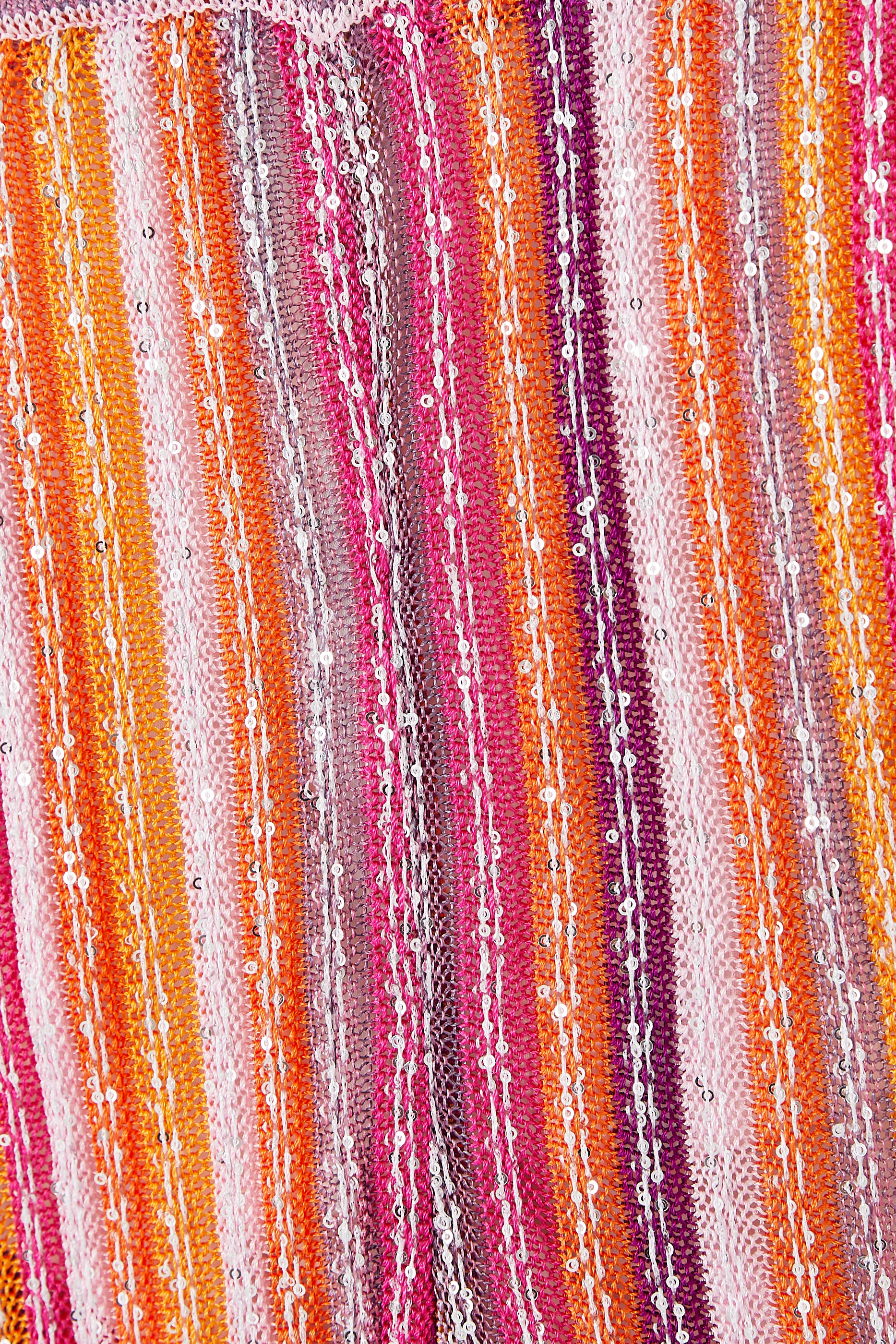 Kids Flared Trousers in Striped Crochet