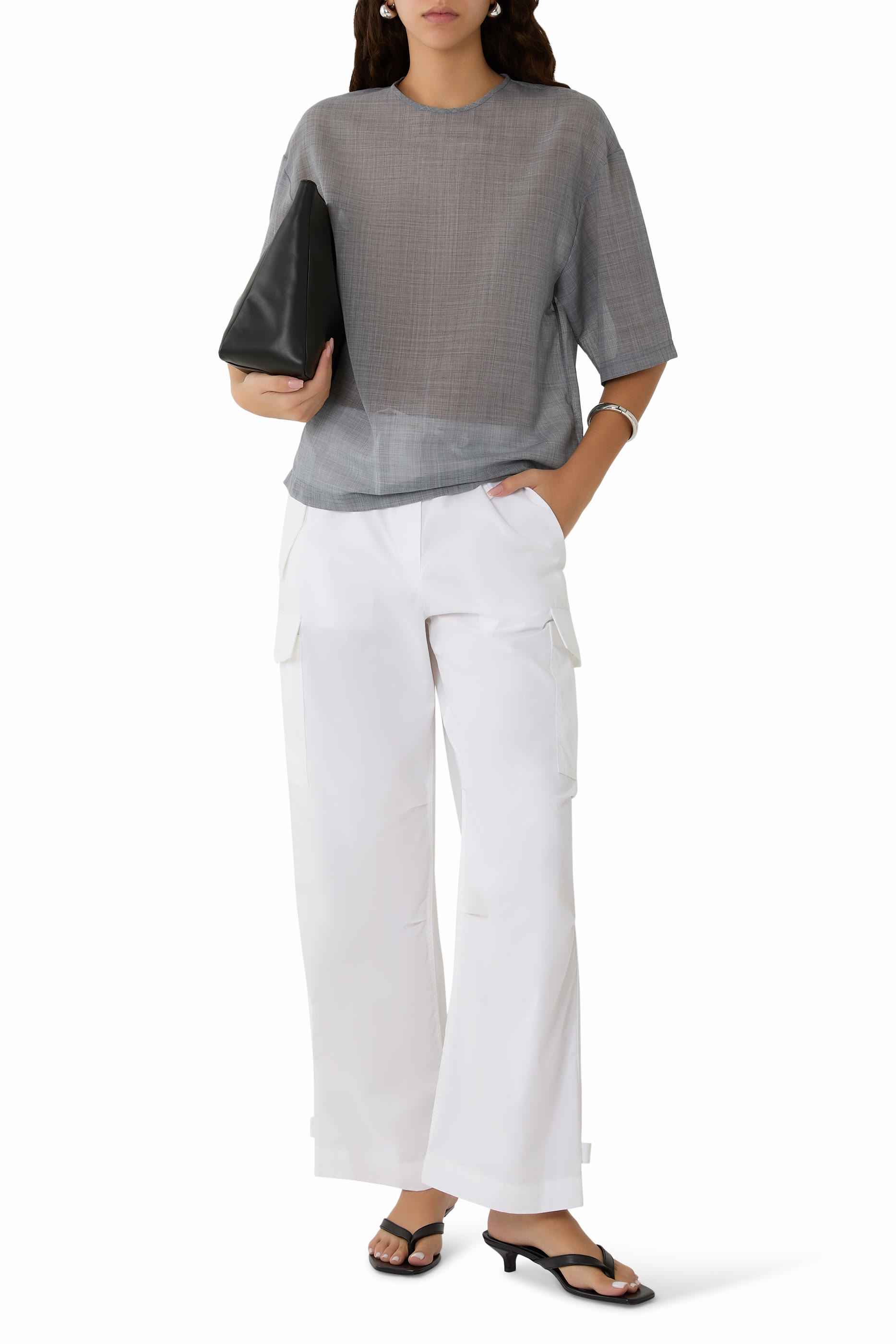 Sheer Wool Gauze Easy T-Shirt