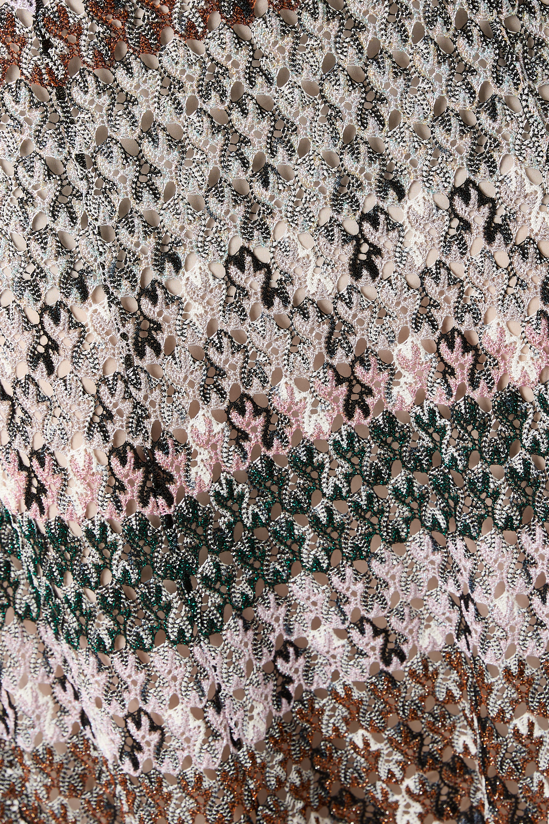 Multi Crochet Stripe Maxi Dress