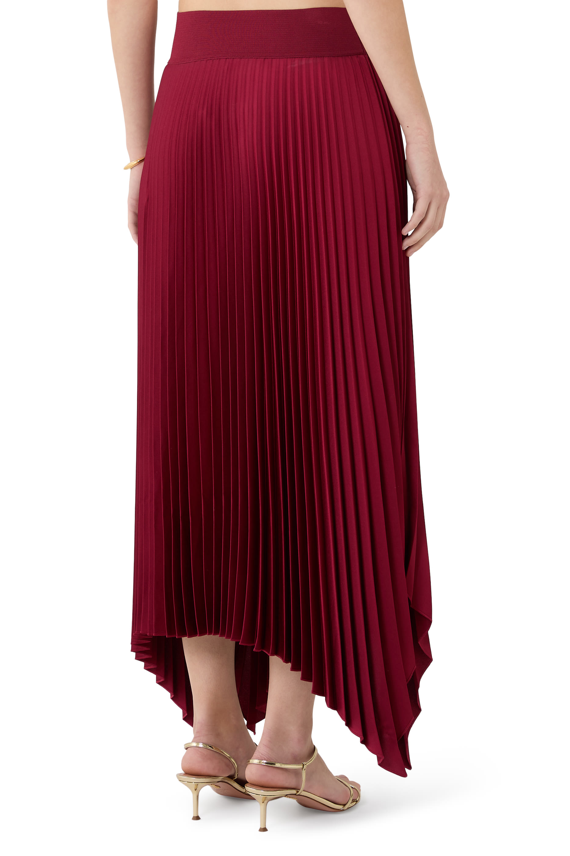 Knit Weave Pliss&eacute; Ade Skirt