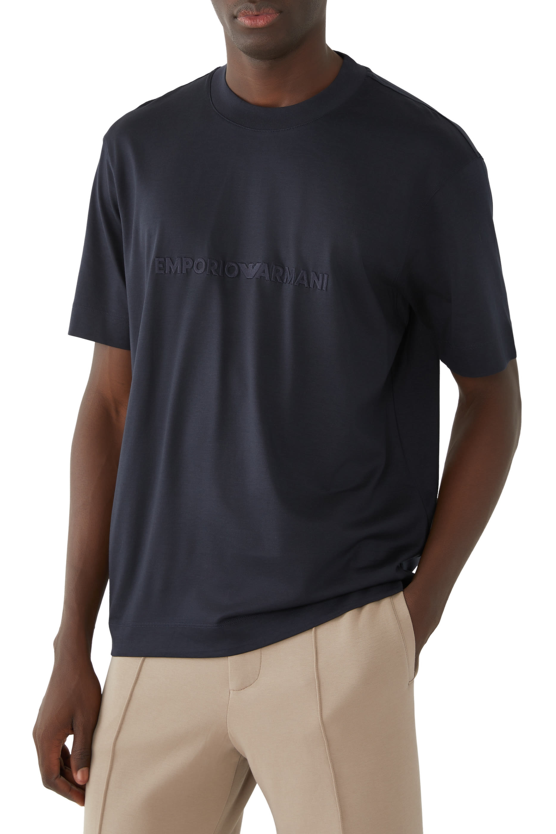 Macro EA Text Logo Tencel T-Shirt