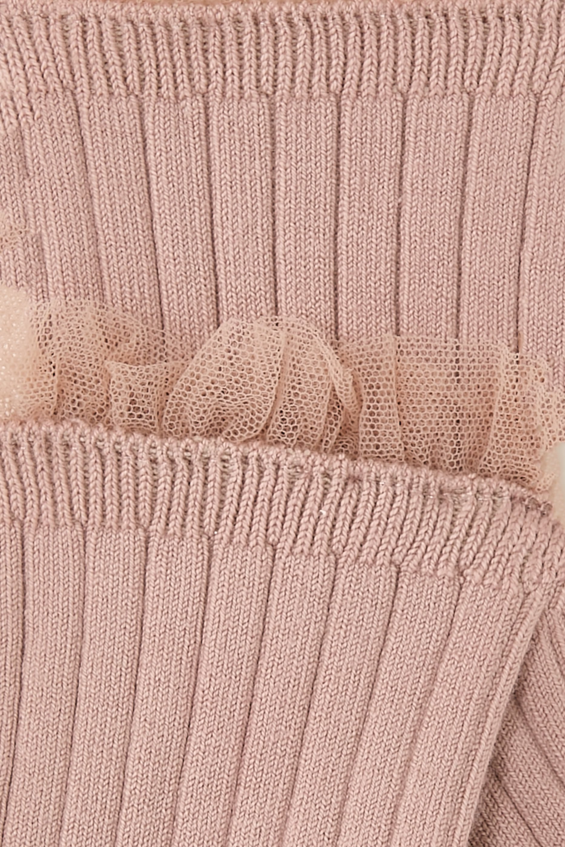 Kids Margaux Tulle Frill Ribbed Ankle Socks